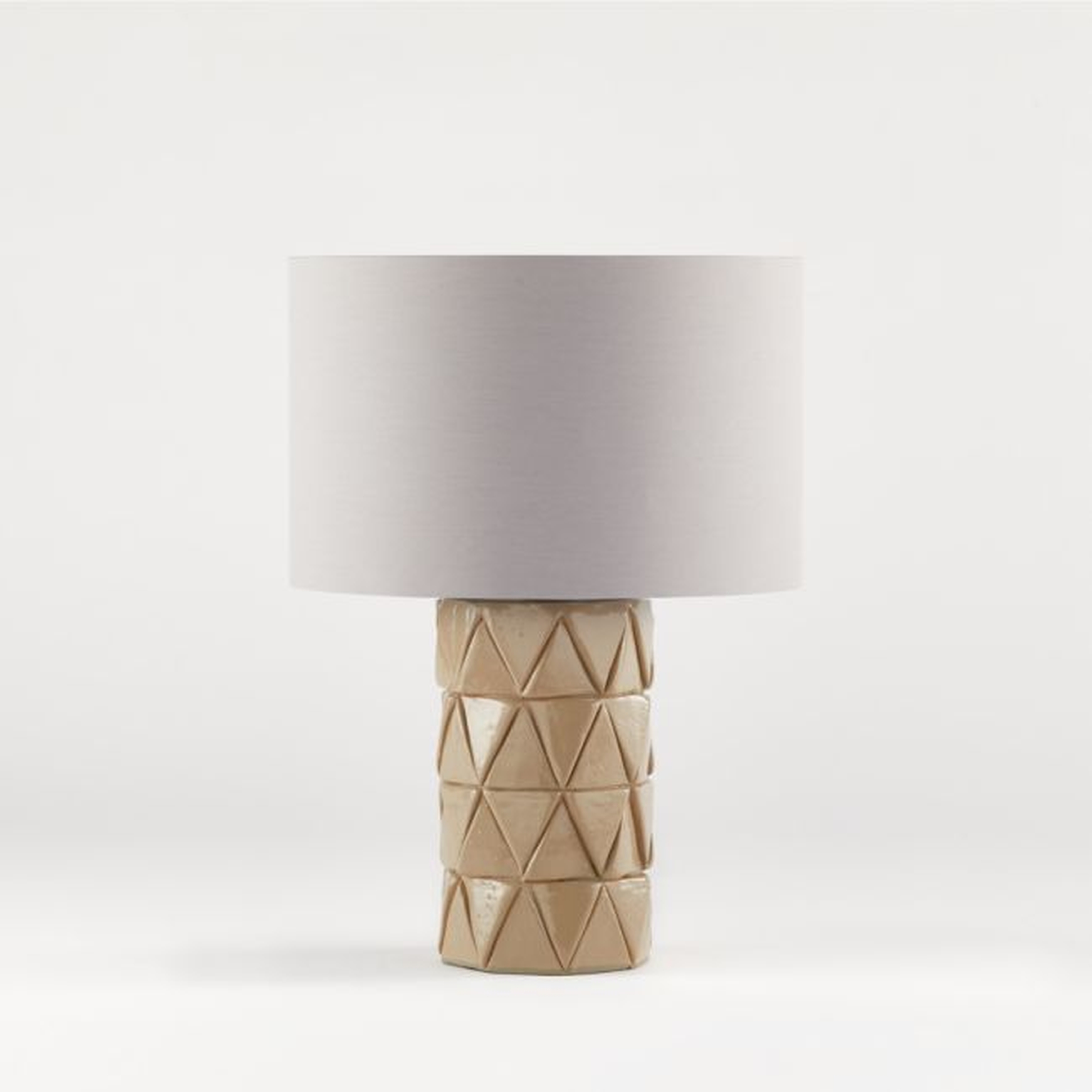Esme Table Lamp with Grey Varena Shade - Crate and Barrel