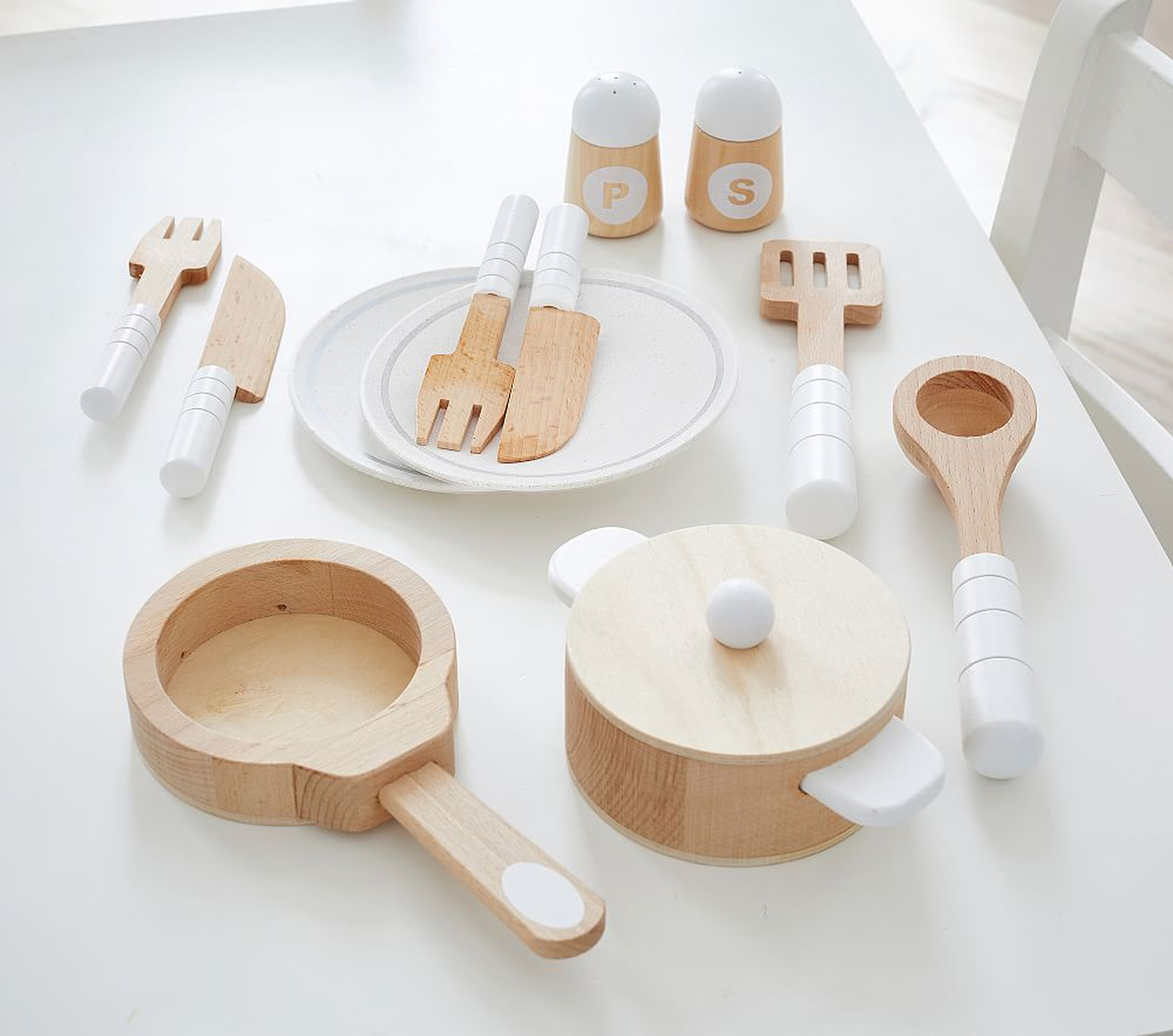 Wooden Cooking &amp; Eating Set - Pottery Barn Kids
