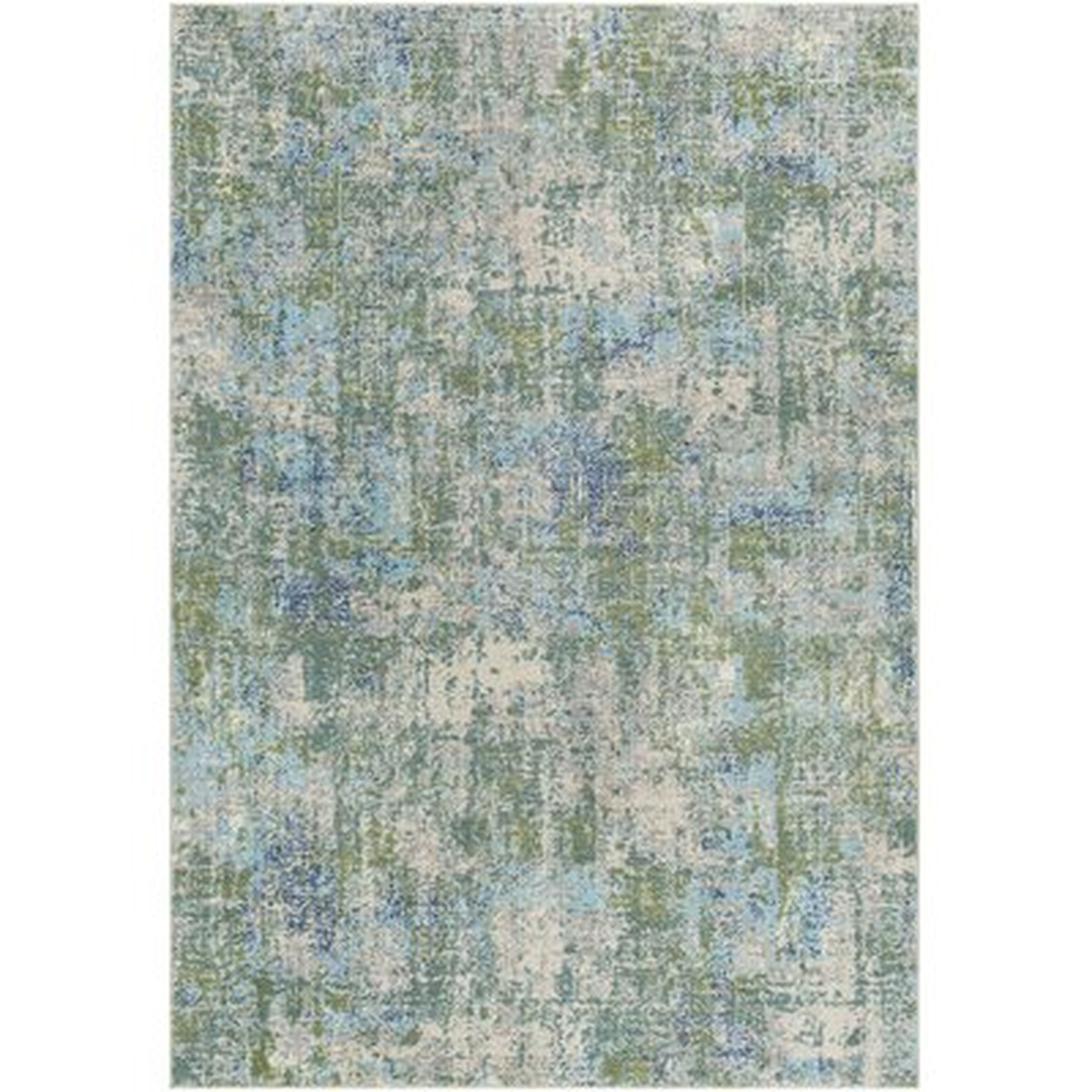 Alfie-James Abstract Green/Sky Blue Area Rug - Wayfair