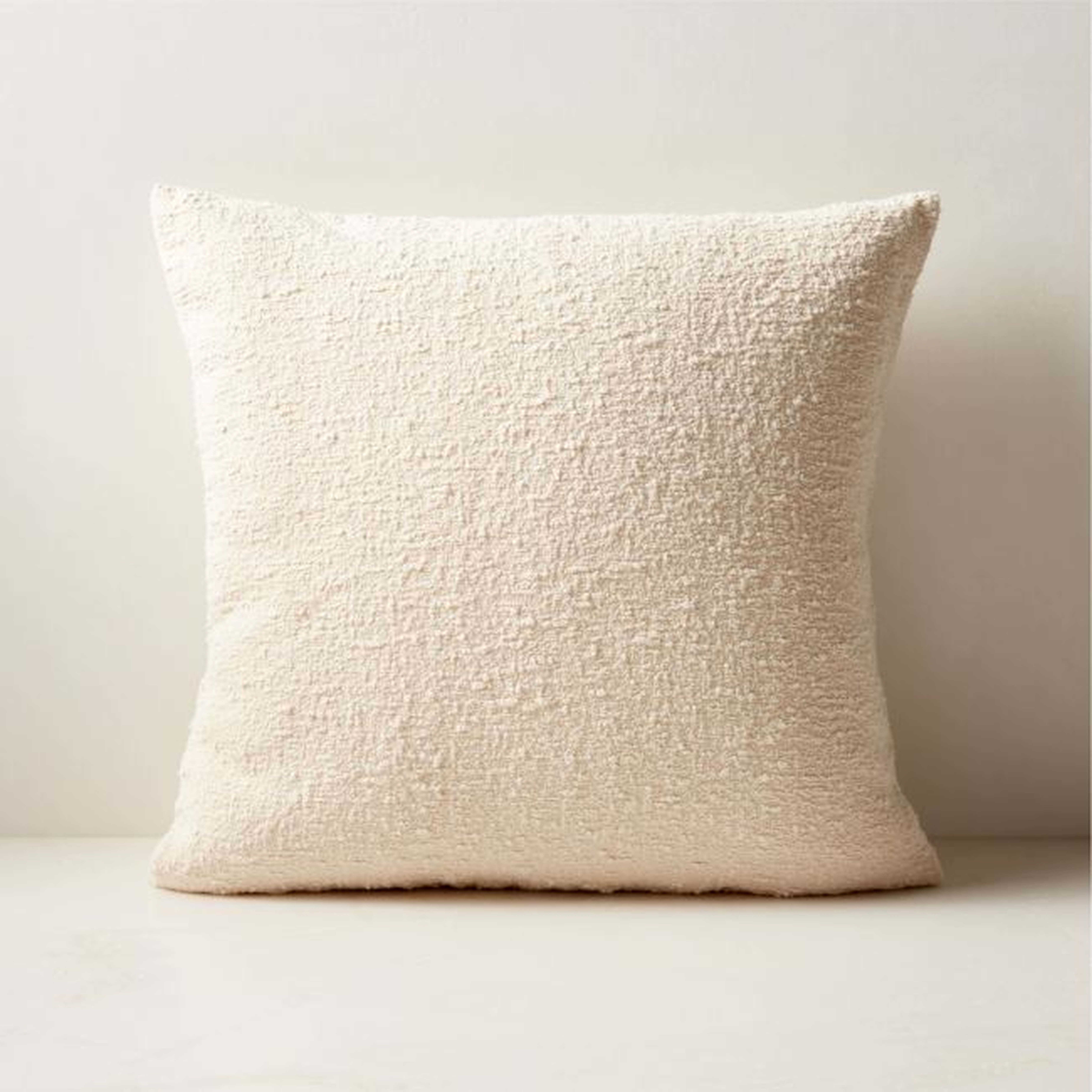 Ivory Boucle Throw Pillow Cover 18''x18" - CB2
