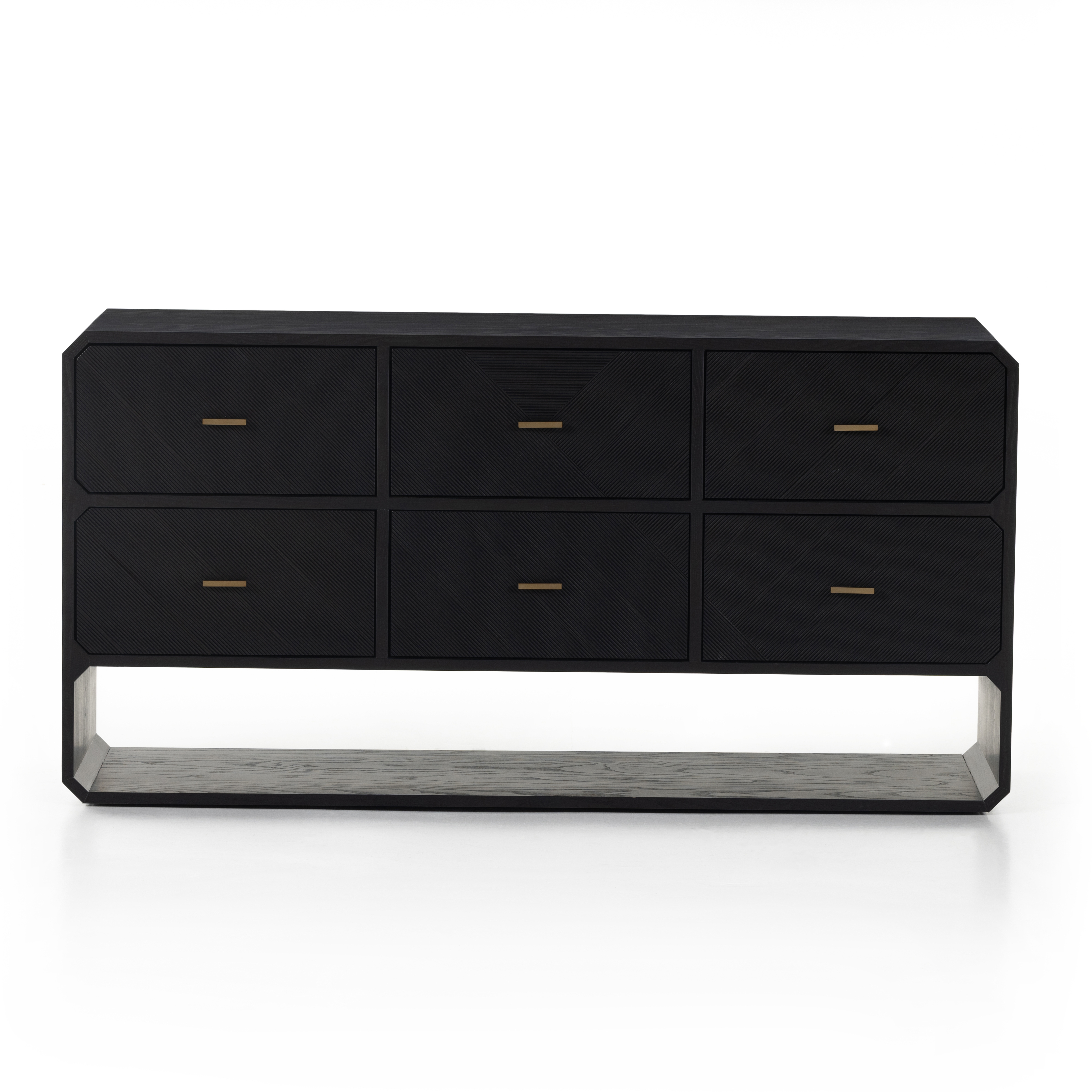 Caspian 6 Drawer Dresser-Black Ash - Four Hands