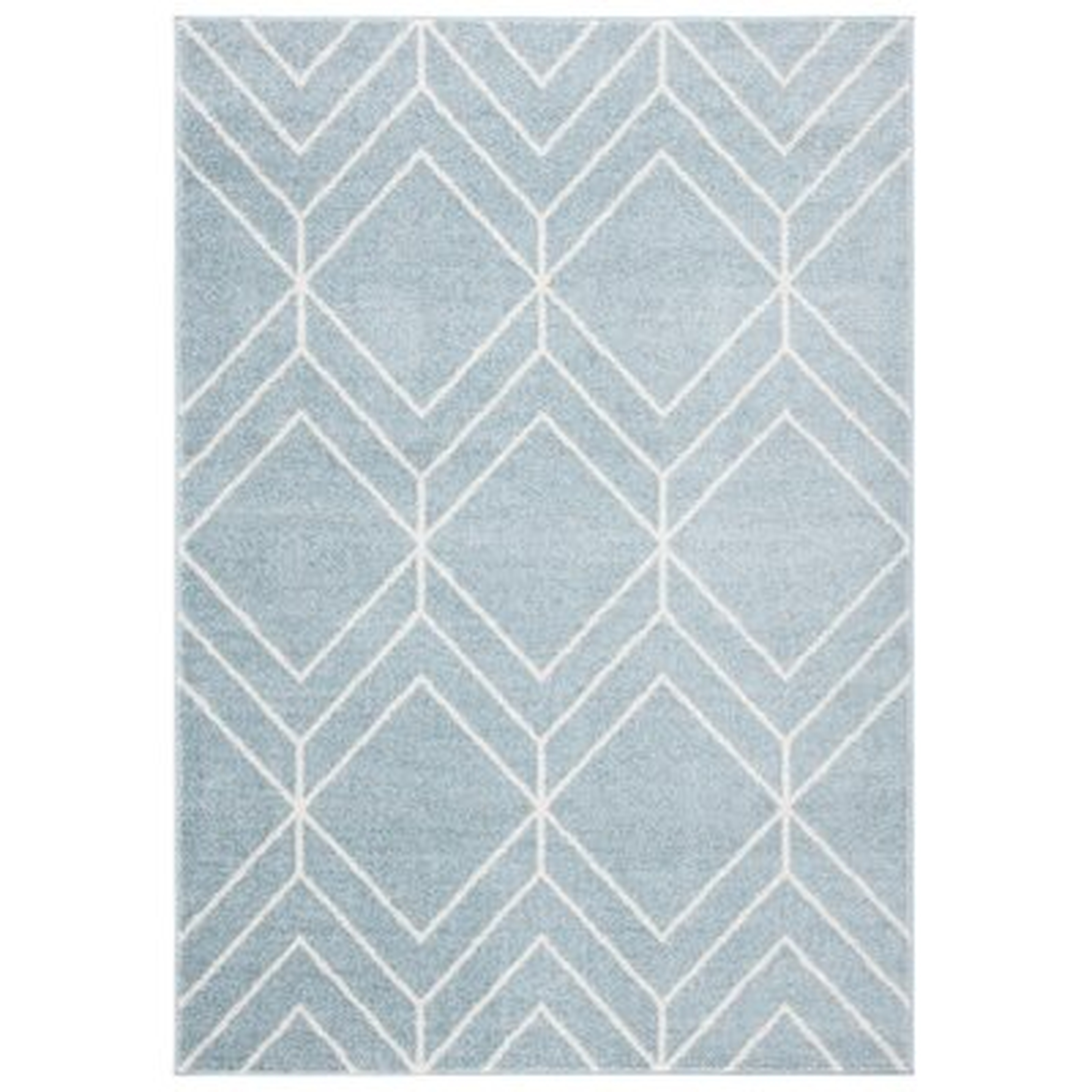 Janssen Geometric Light Blue Area Rug - Wayfair