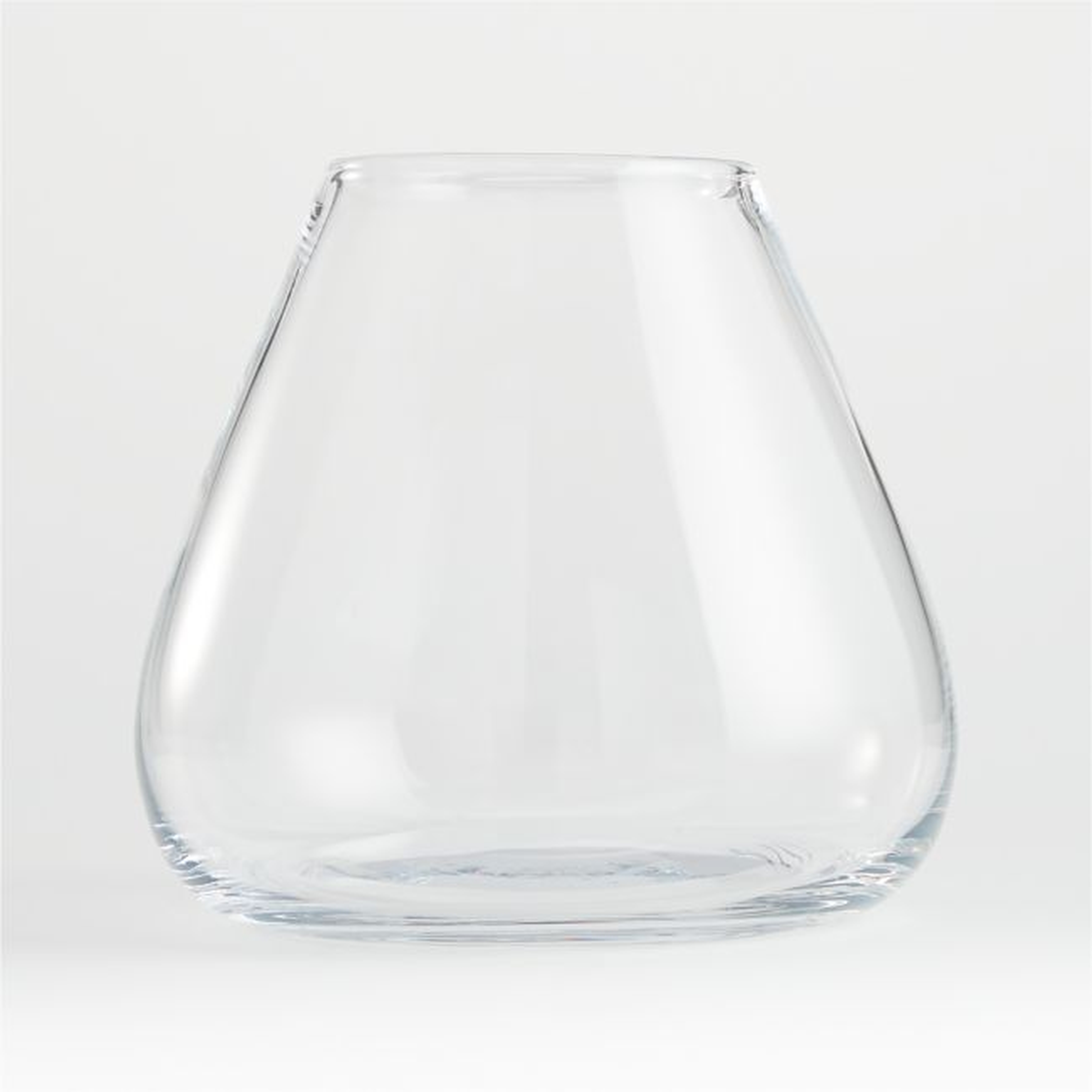 Laurel Clear Round Glass Vase 8" - Crate and Barrel