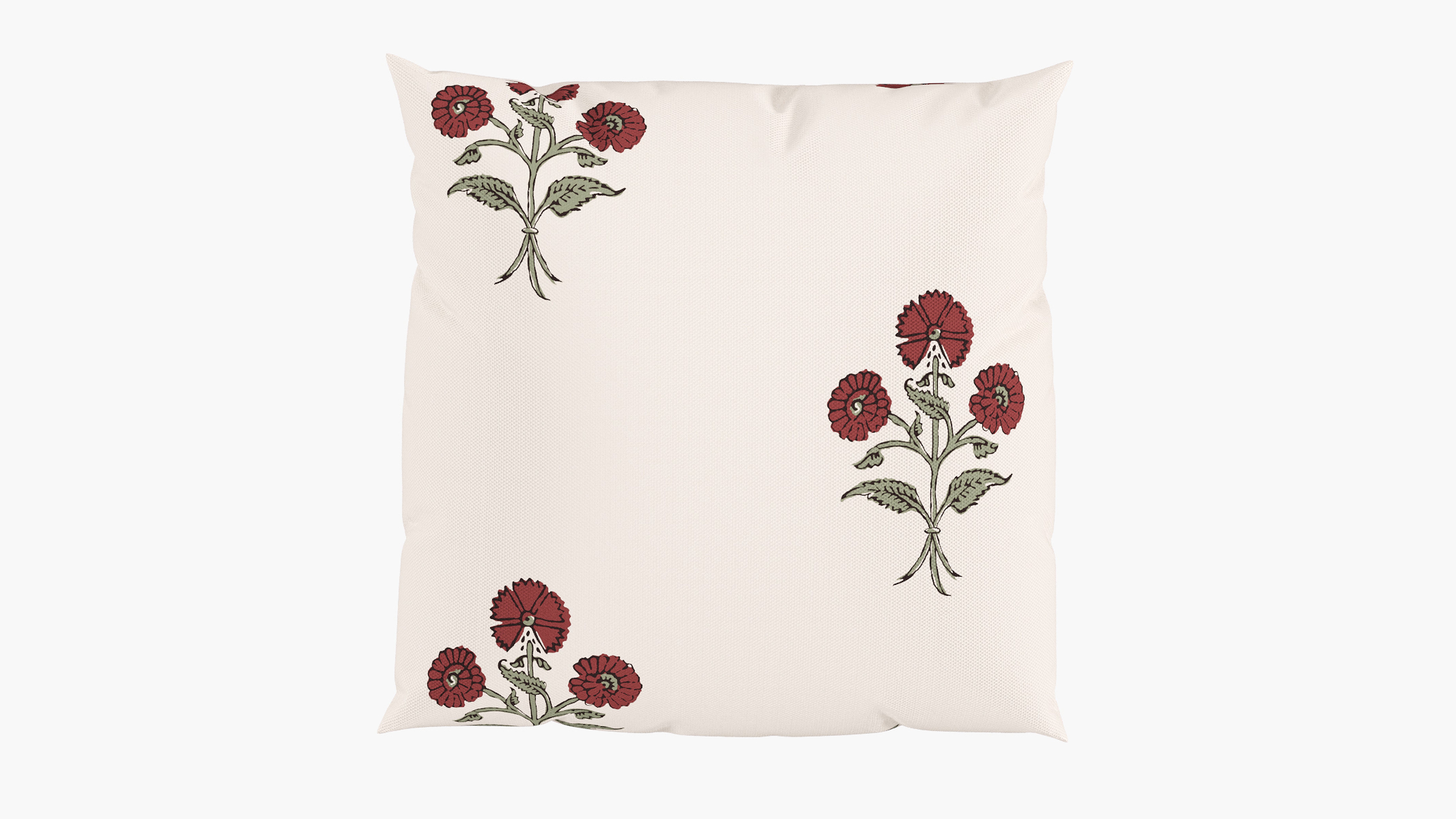 Throw Pillow 16", Red Delphine, 16" x 16" - The Inside