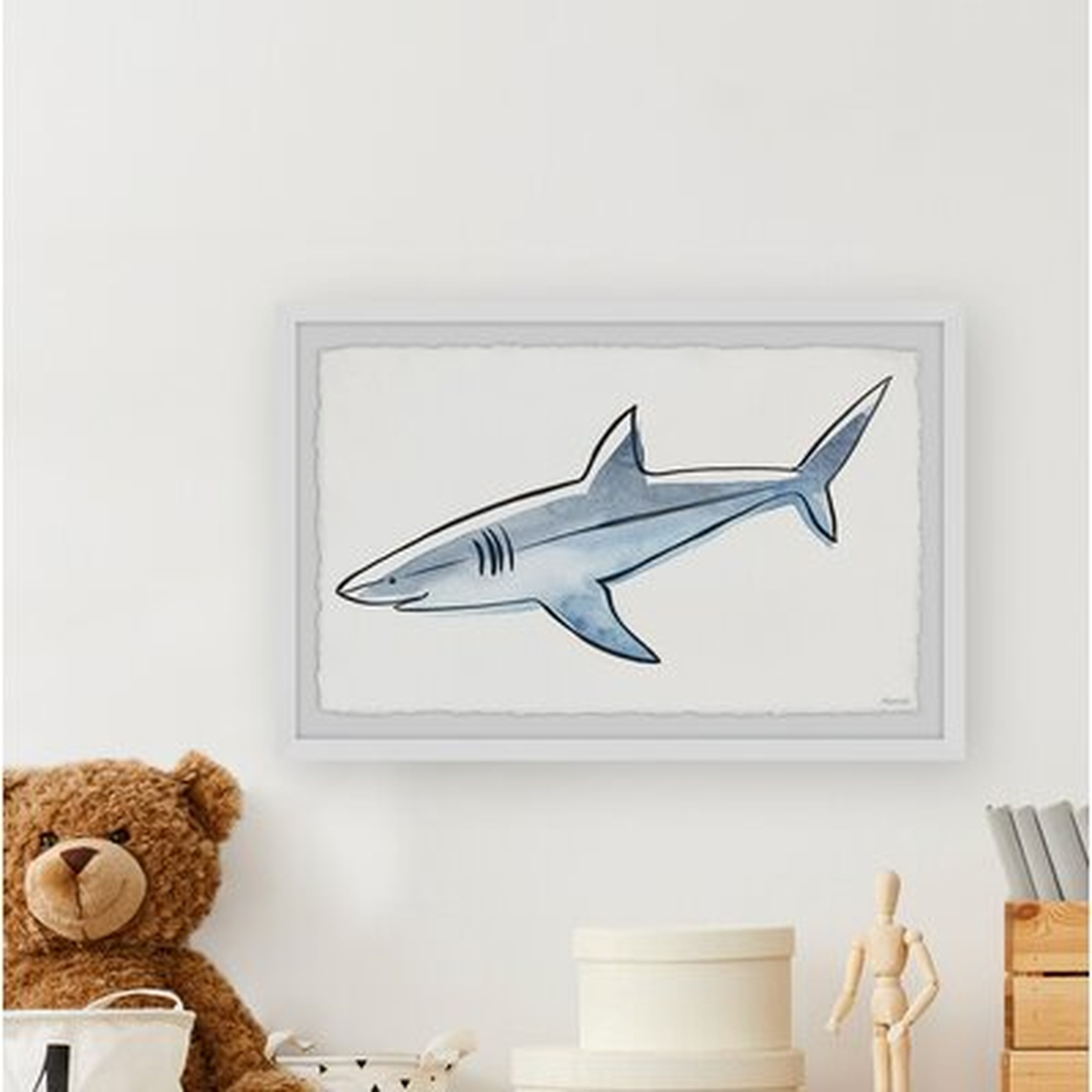 Leatrice Rogue Shark Framed Art - Wayfair