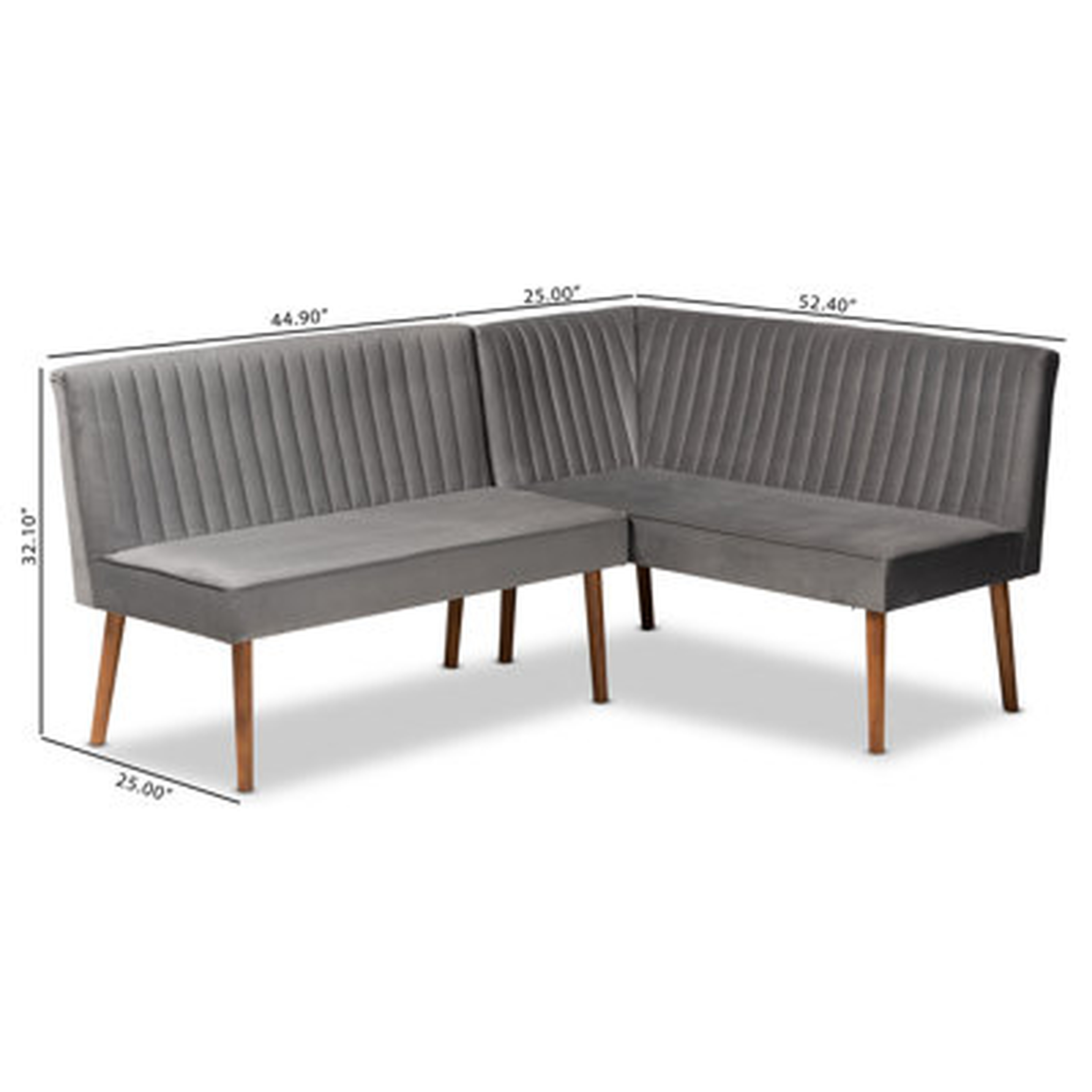 Meetu Alvis 2 Piece Dining Chair Banquette Set - Wayfair