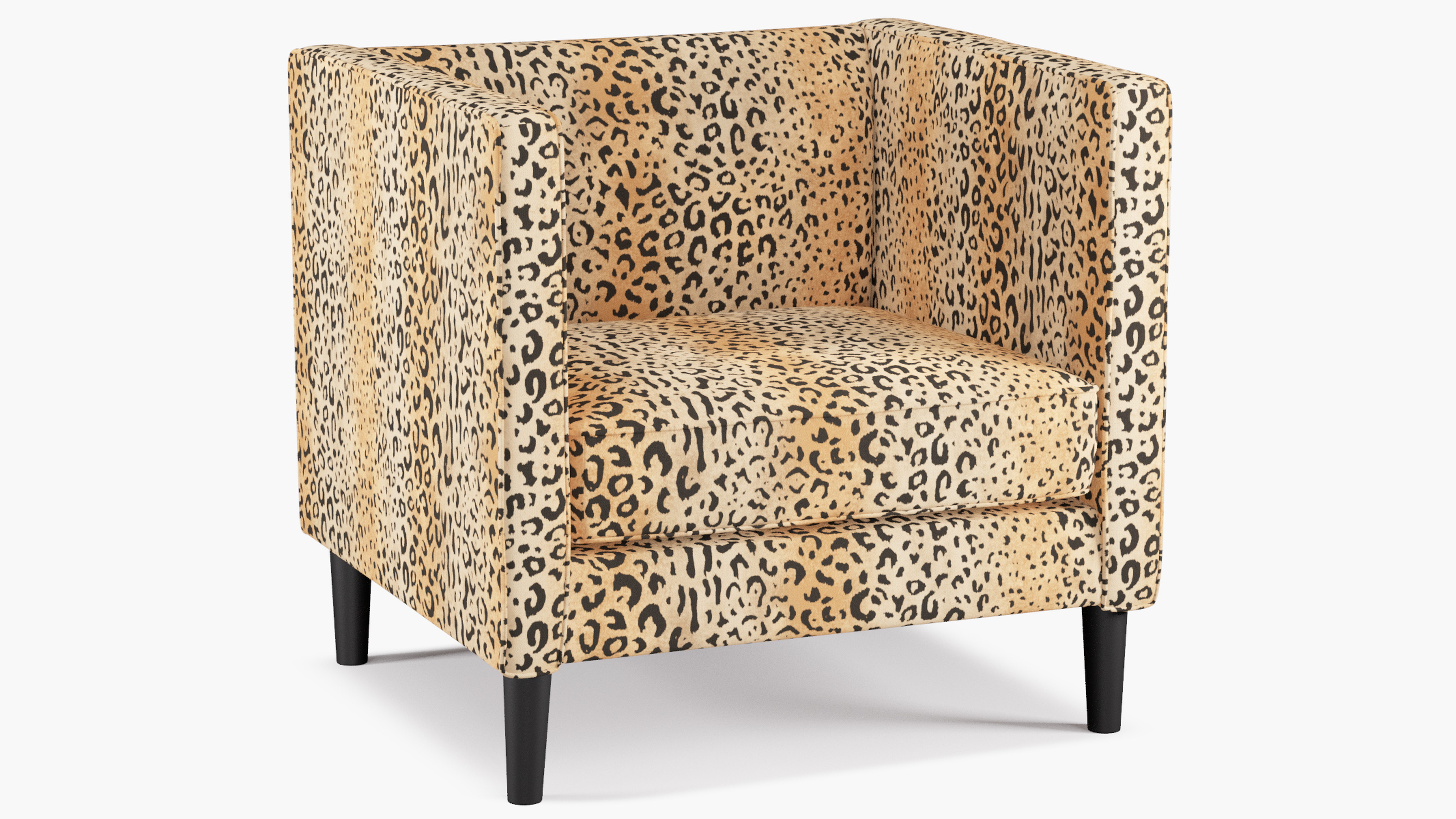 Tuxedo Chair, Leopard, Black - The Inside