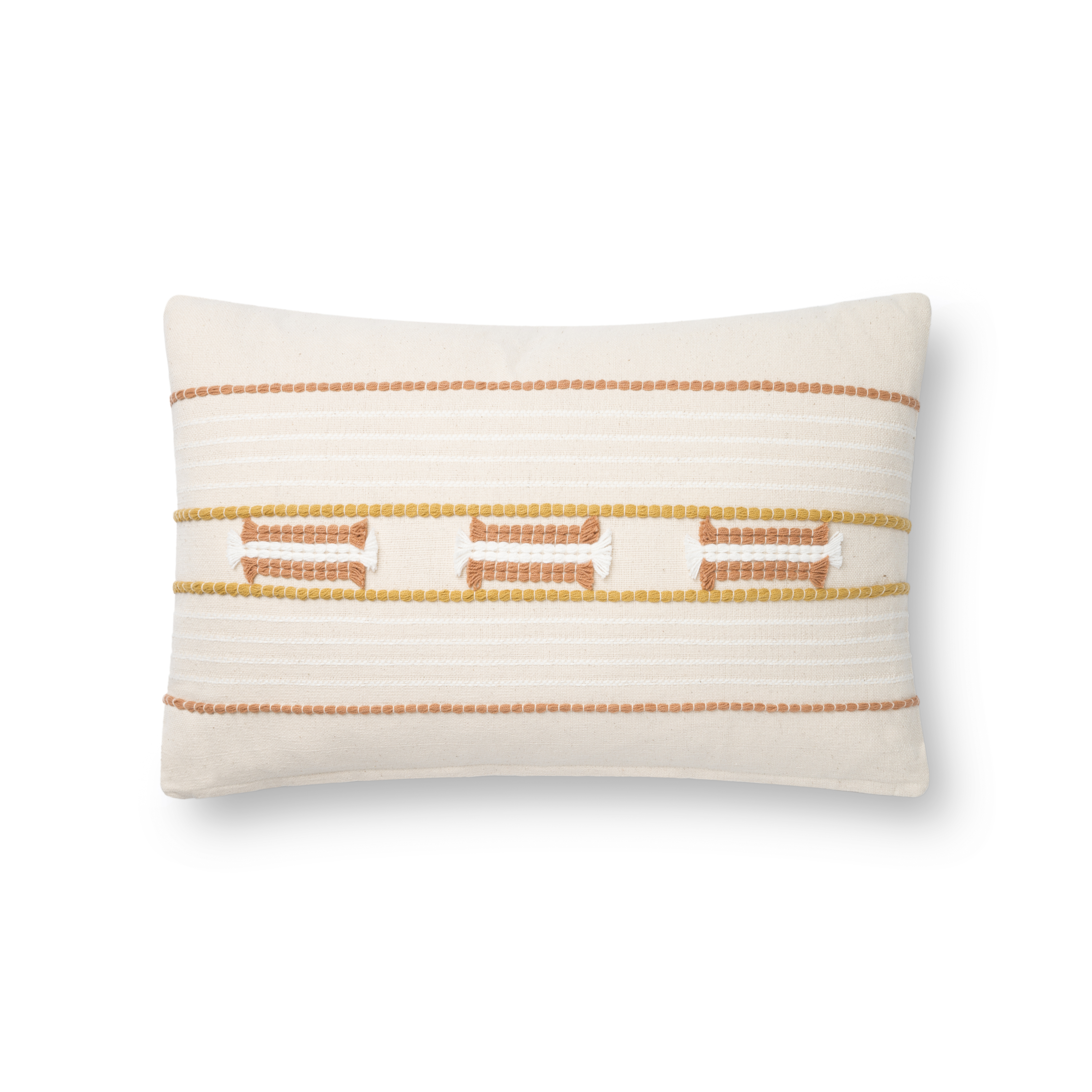 Magnolia Home by Joanna Gaines PILLOWS P1141 NATURAL / BLUSH 13" x 21" Cover Only - Magnolia Home by Joana Gaines Crafted by Loloi Rugs