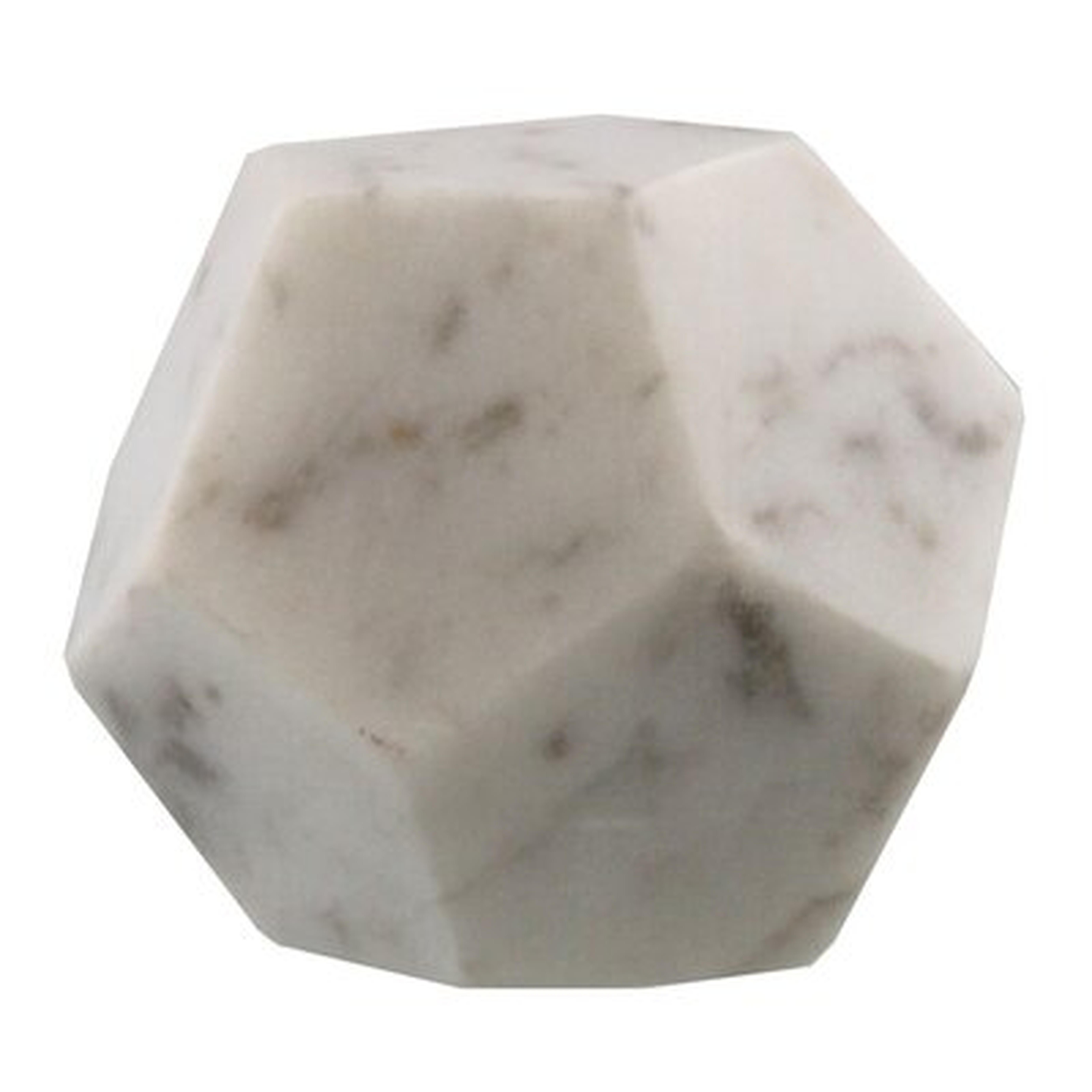 Oakdene Dodecahedron Shape Geometric Marble Object Sculpture - Wayfair