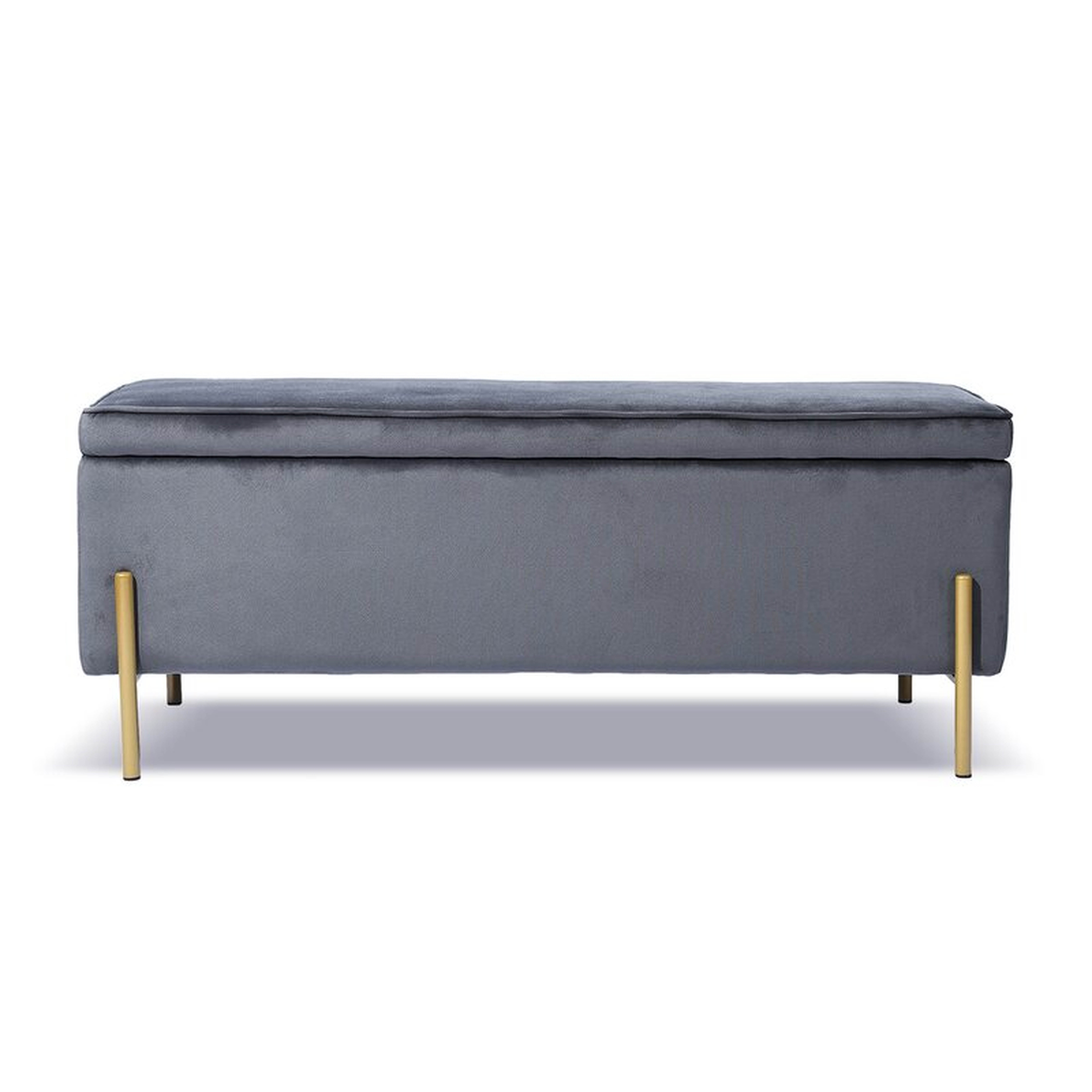 Schmucker Upholstered Flip Top Storage Bench, Gray - Wayfair
