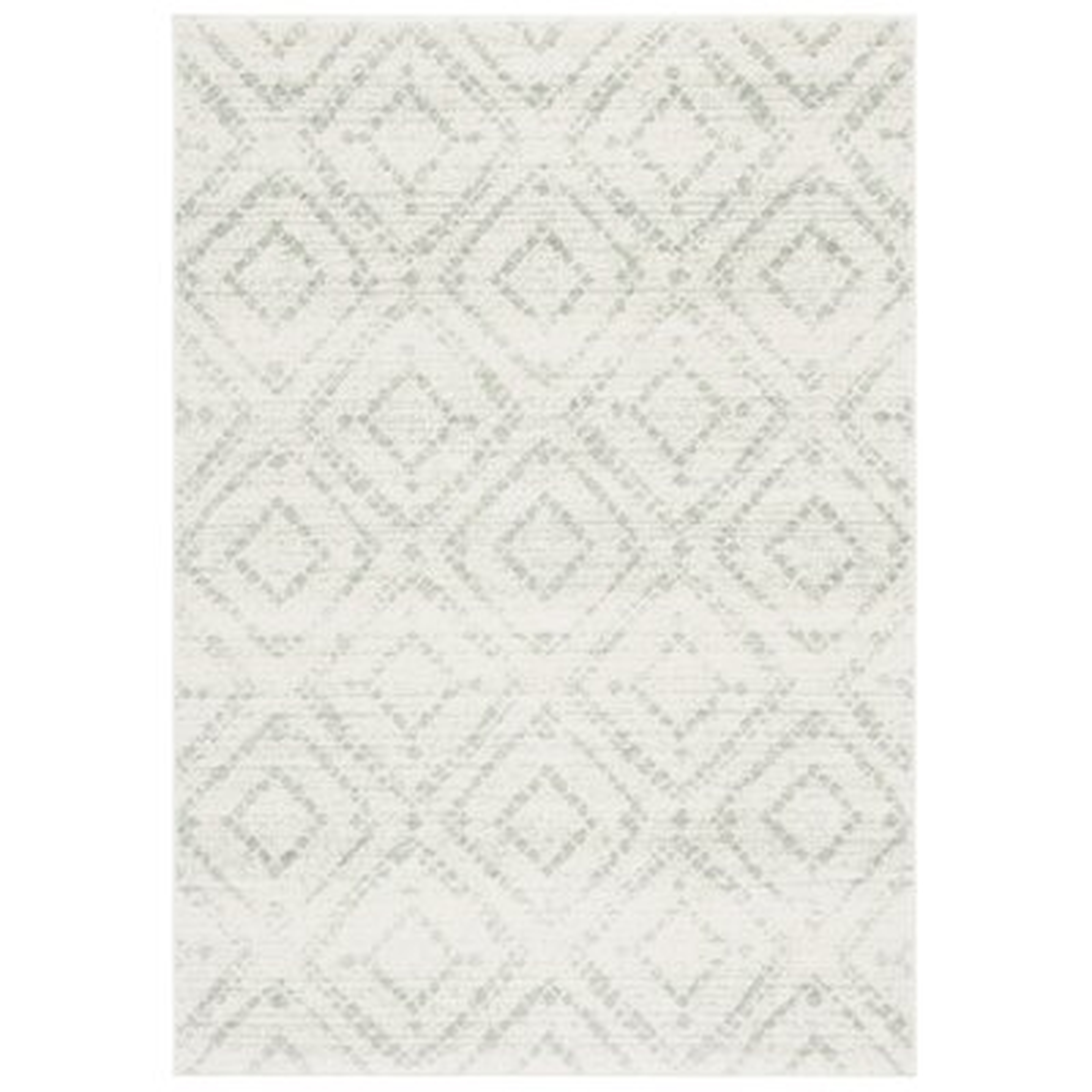 Therese Geometric Ivory/Green Area Rug - Wayfair