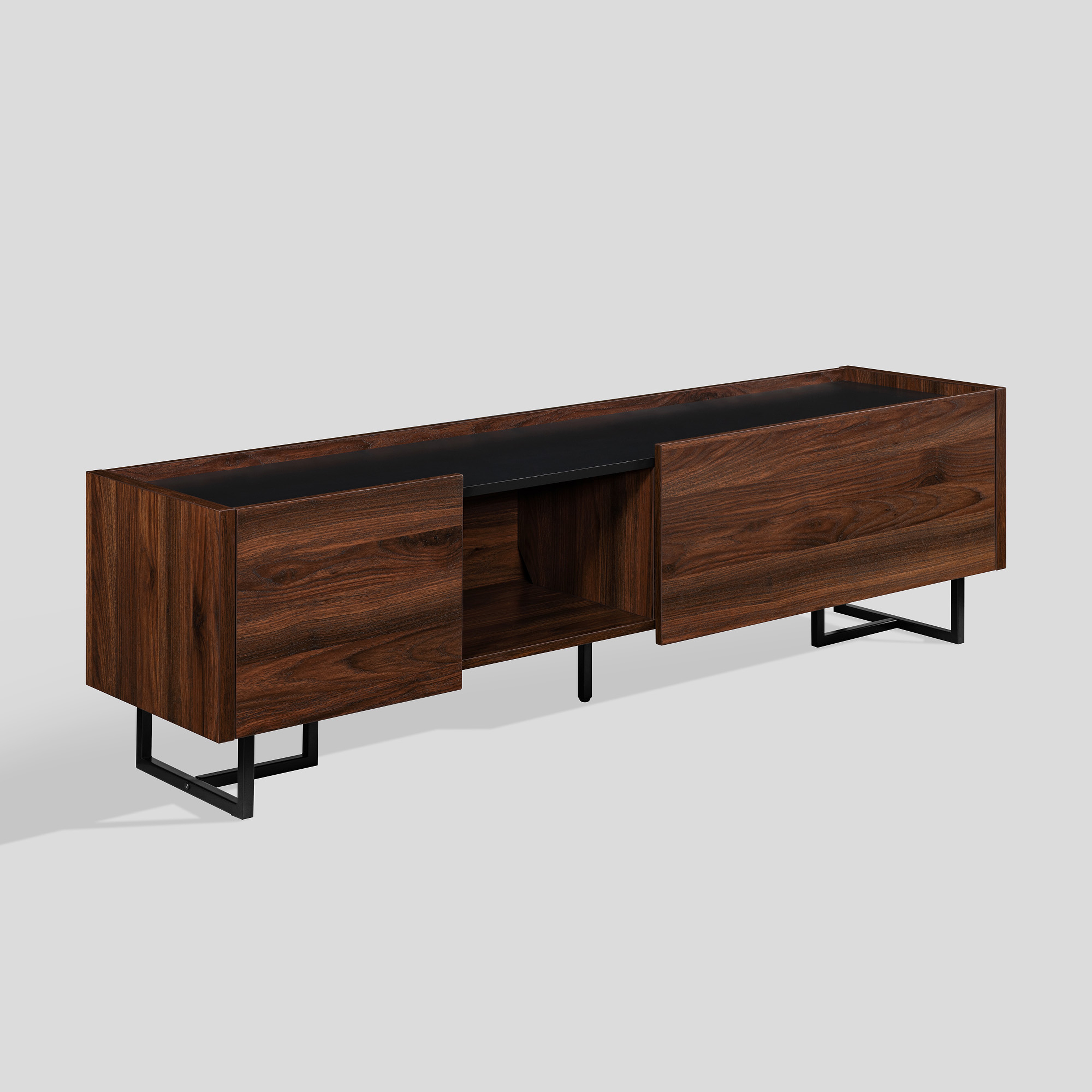 ARWIN Media Console W63 - Dark Walnut - Walker Edison