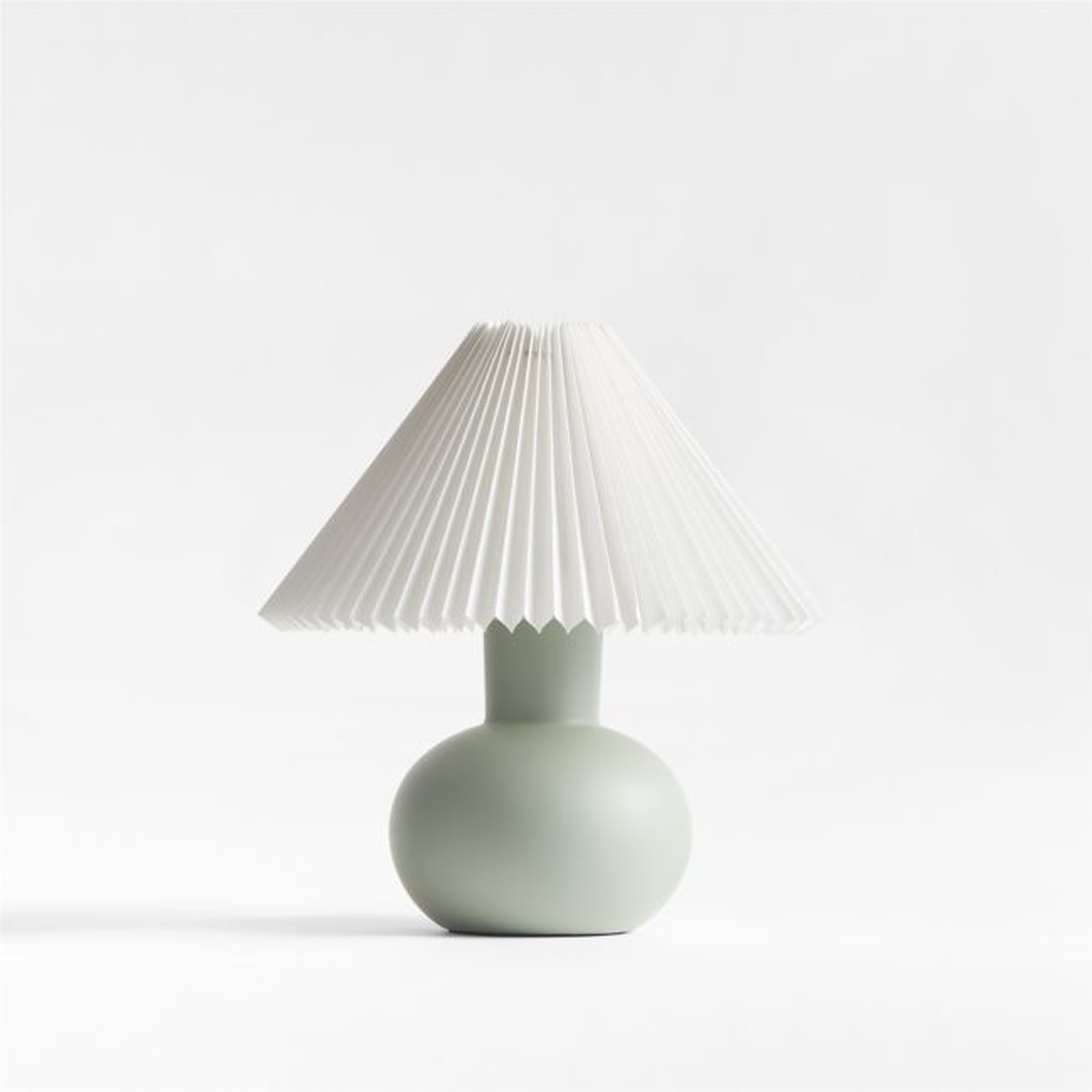Flo Fluted Sage Green Ceramic Kids Table Lamp - Crate and Barrel