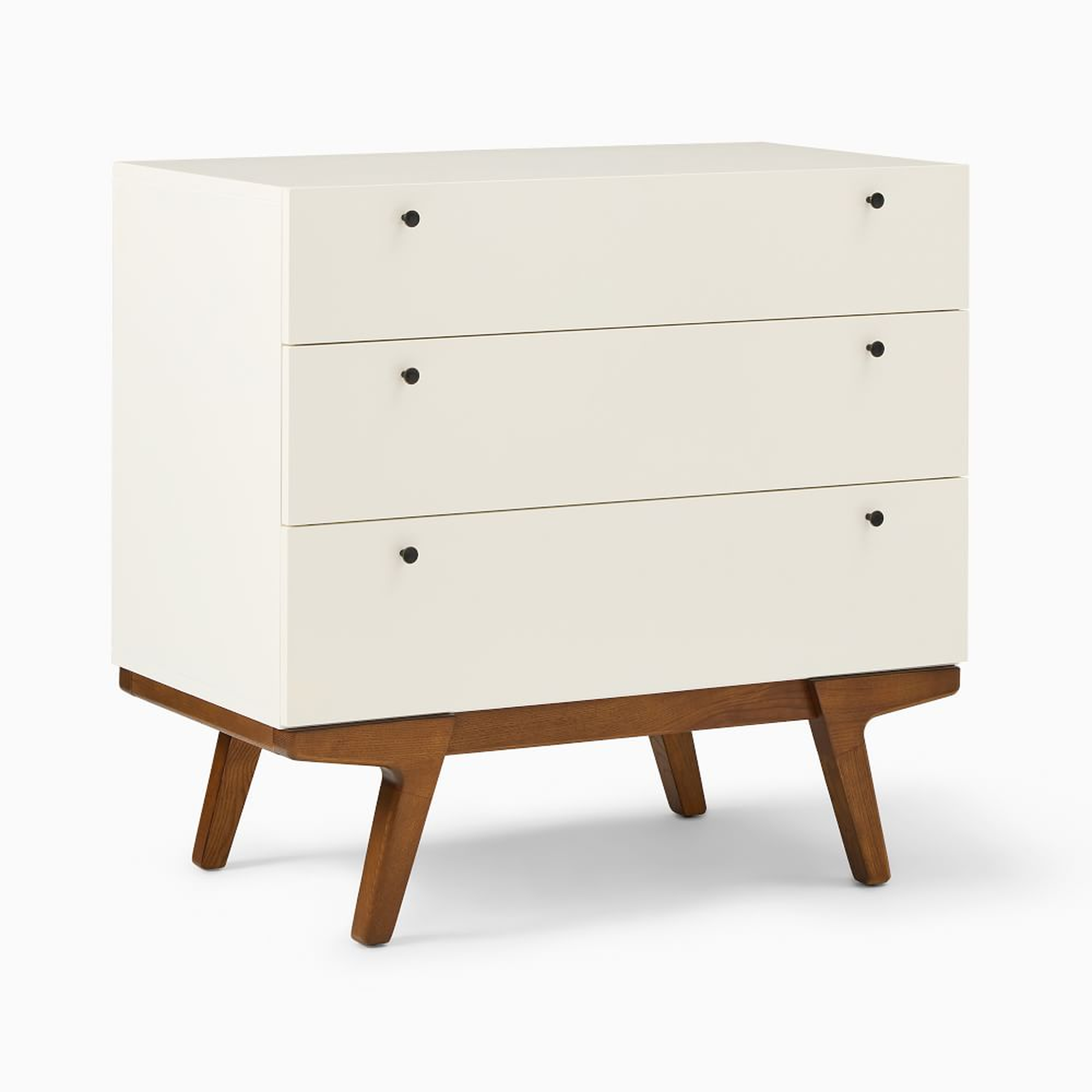 Modern 3-Drawer Dresser, White/Pecan, WE Kids - West Elm