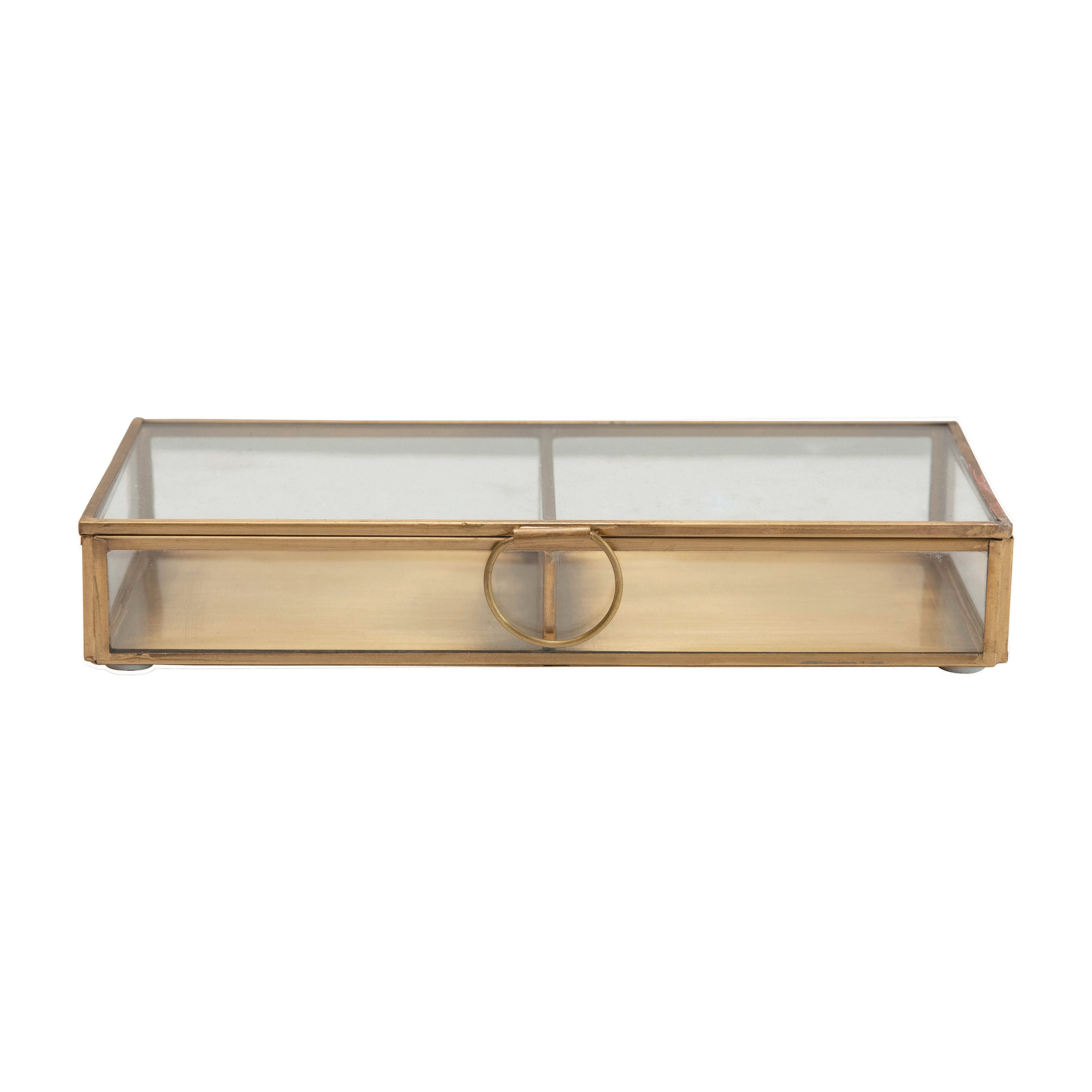Brass & Glass Display Box - Creative Co-Op