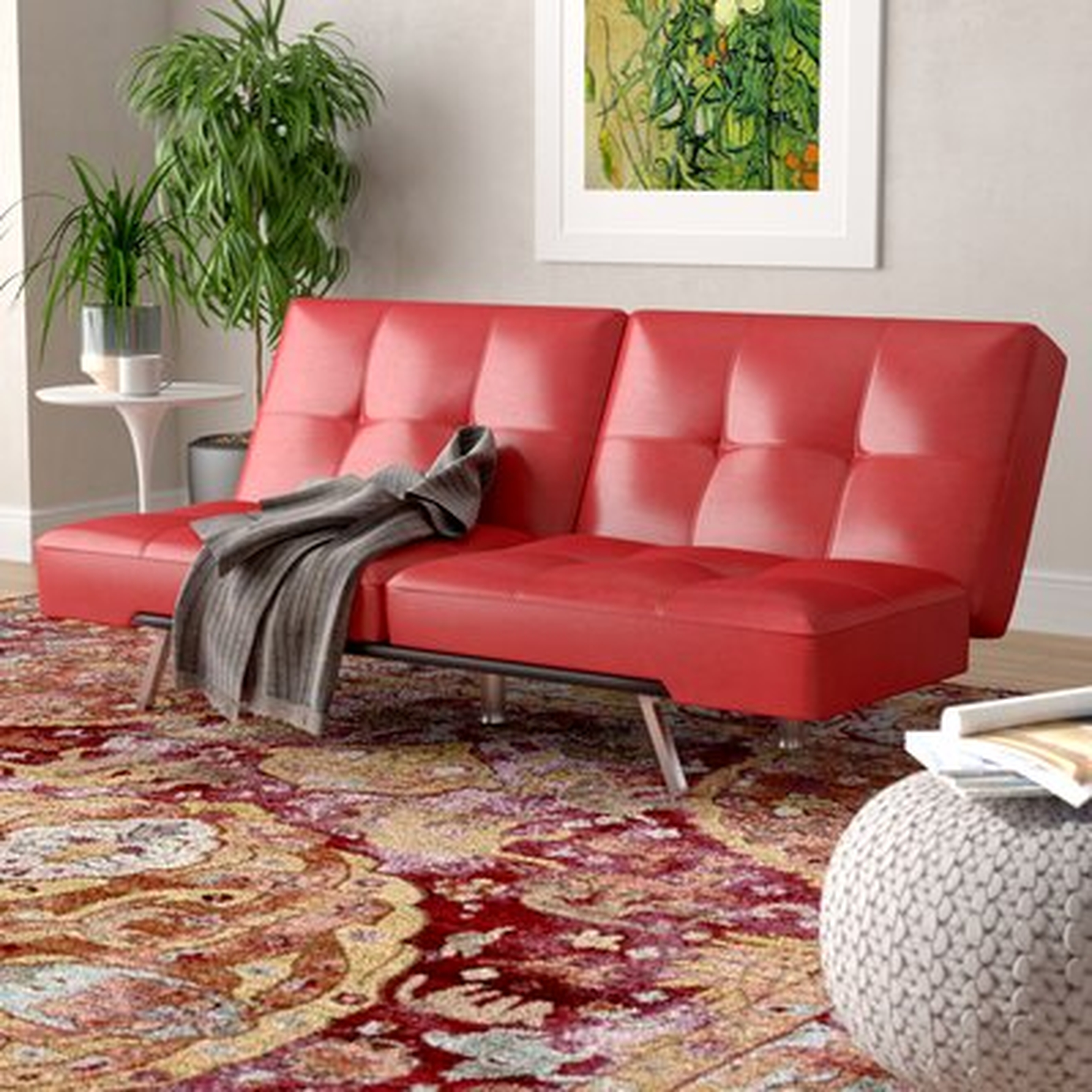 Bartlett Full 69.9" Wide Faux Leather Tight Back Convertible Sofa - Wayfair