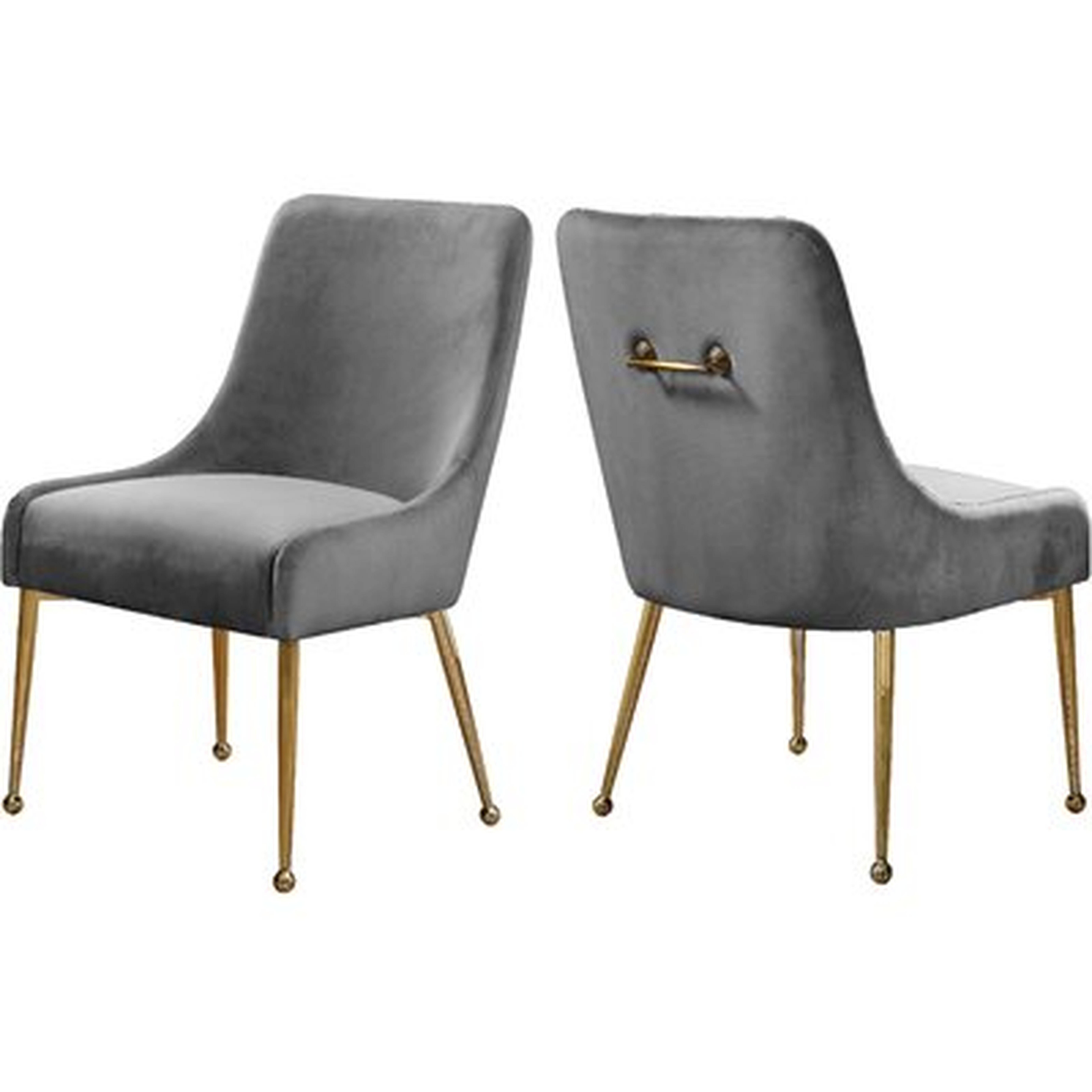 Stovall Velvet Upholstered Side Chair (set of 2) - Wayfair