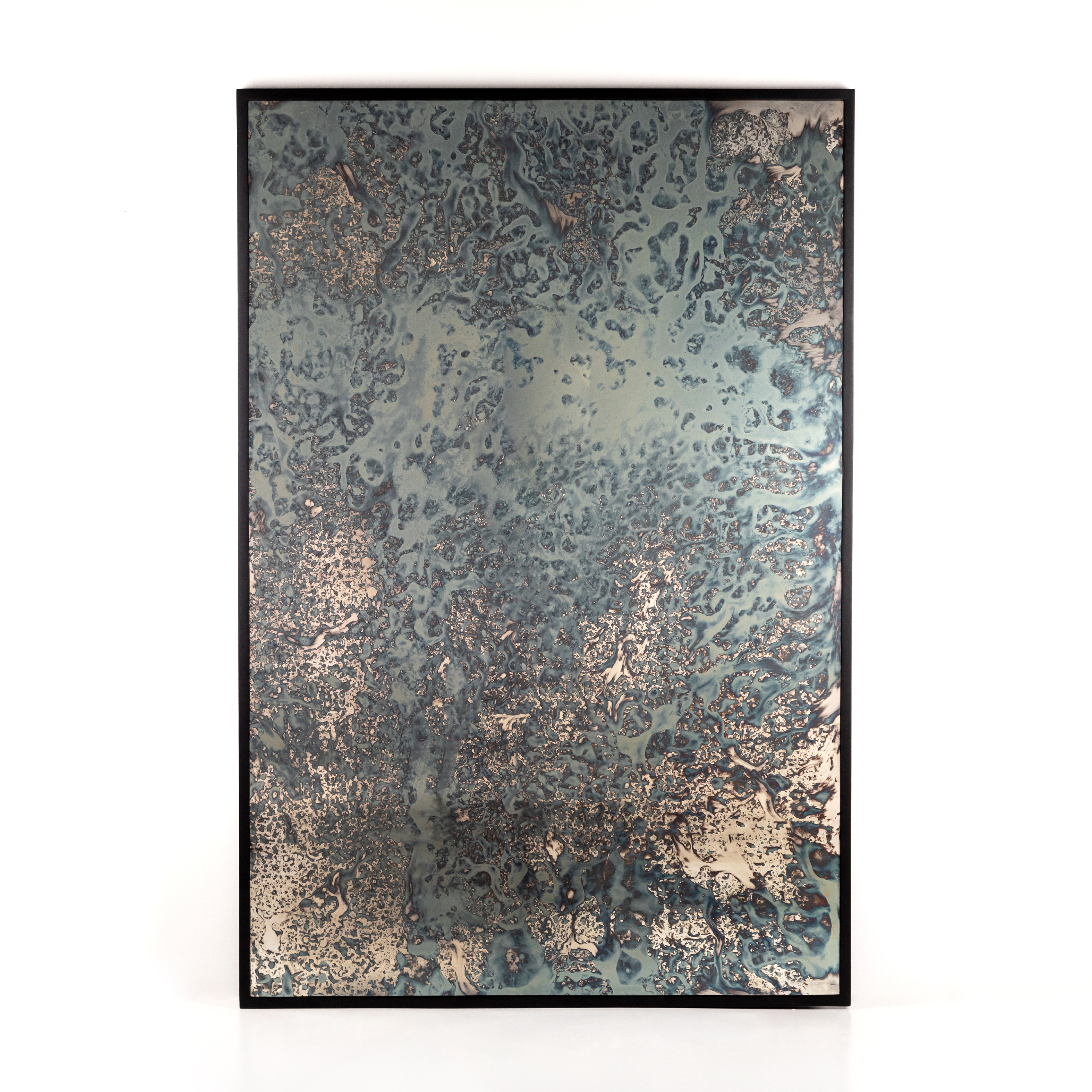 Acid Wash Floor Mirror-Iron Matte Black - Four Hands