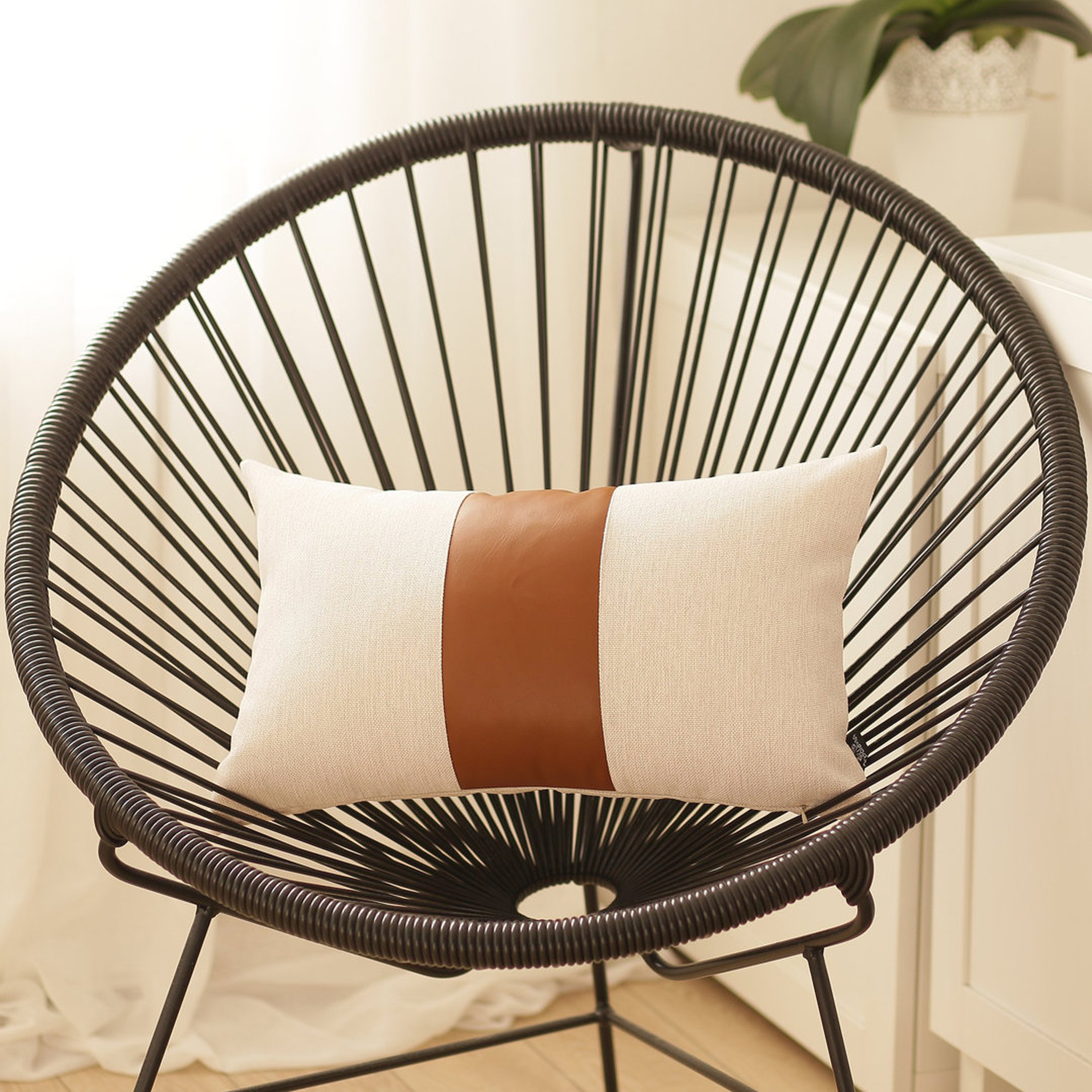 Mike&Co. New York Bohemian Faux Leather Rectangular Pillow Cover & Insert - Perigold