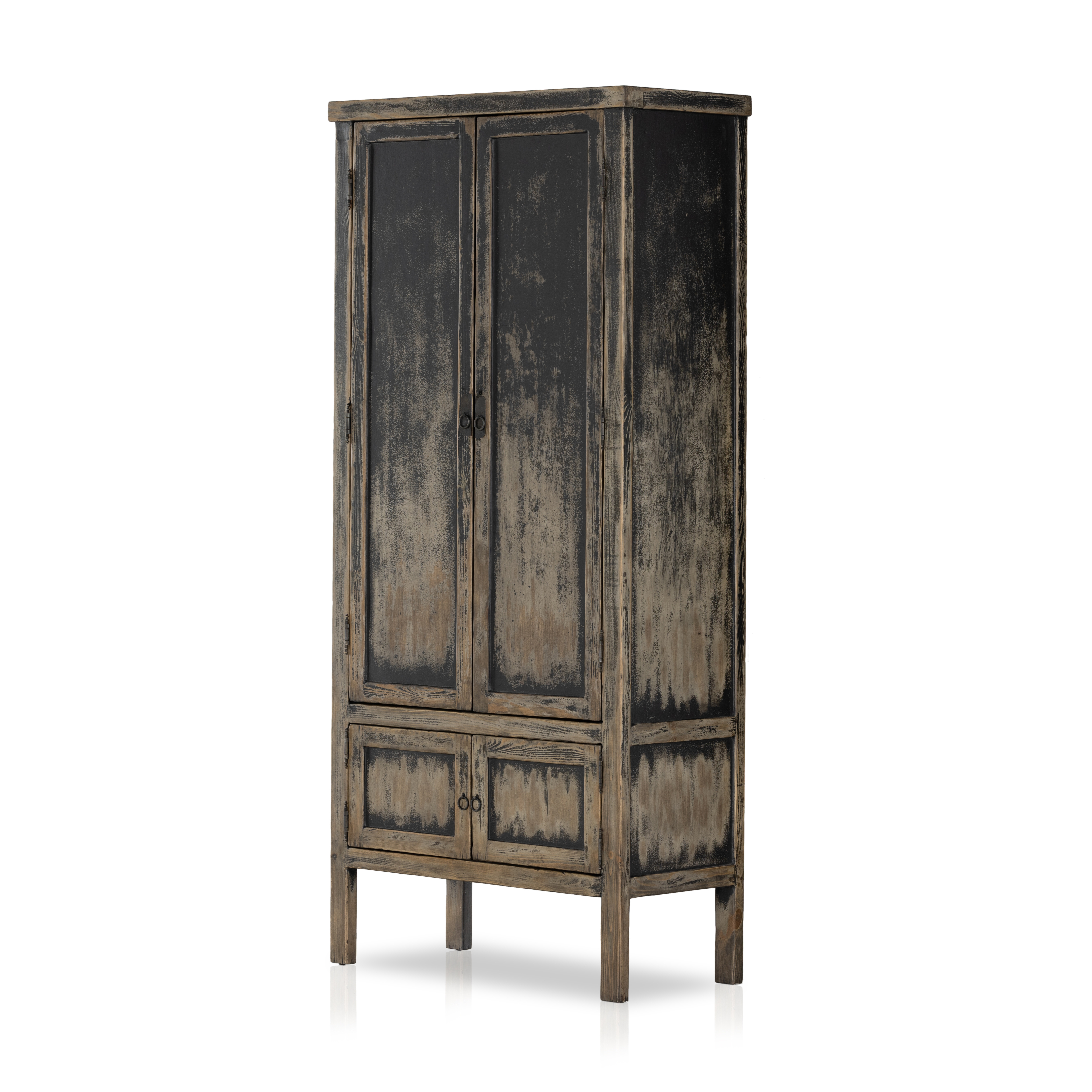 Hitchens Cabinet-Worn Black - Four Hands