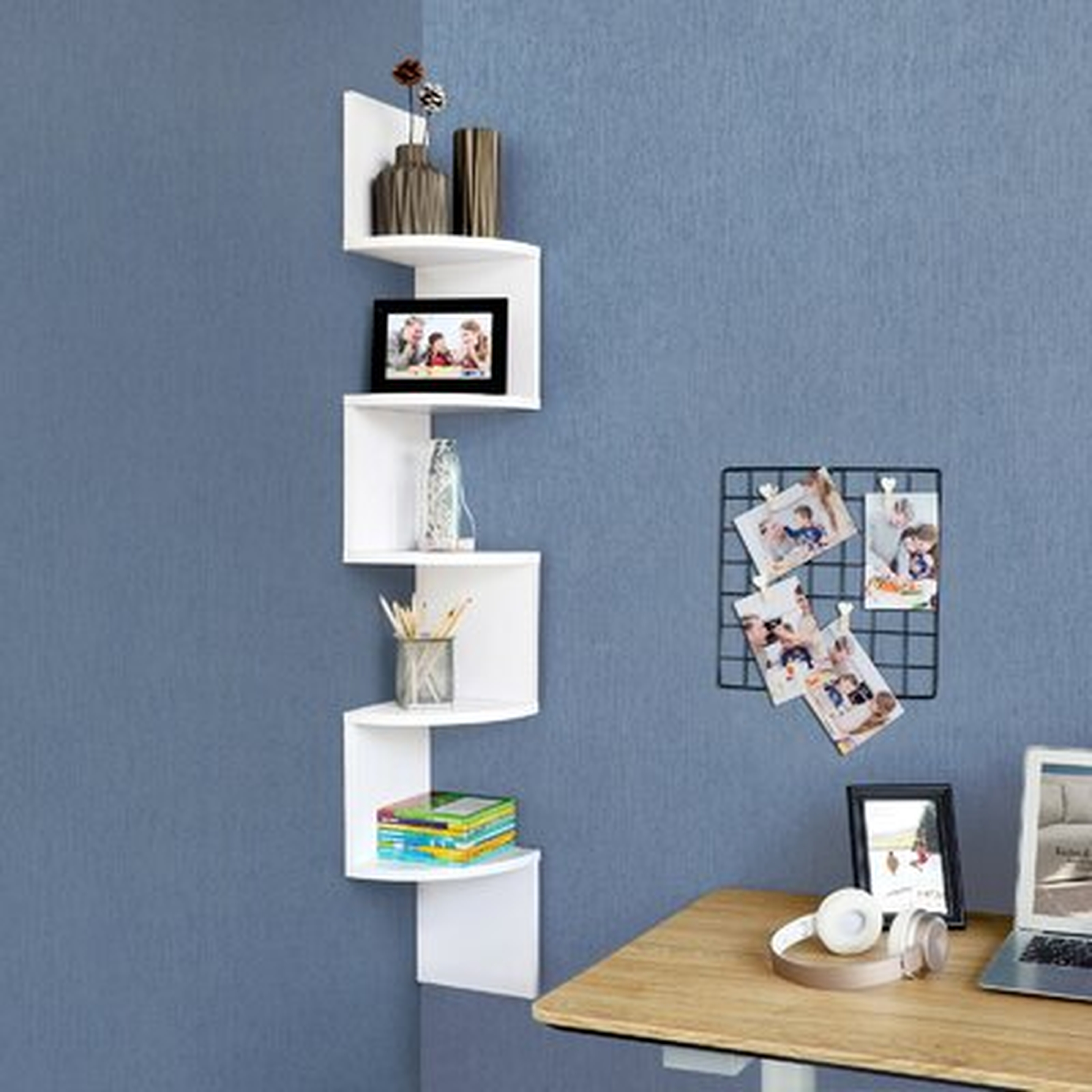Lundquist 50.2'' H x 7.9'' W Corner Bookcase - Wayfair