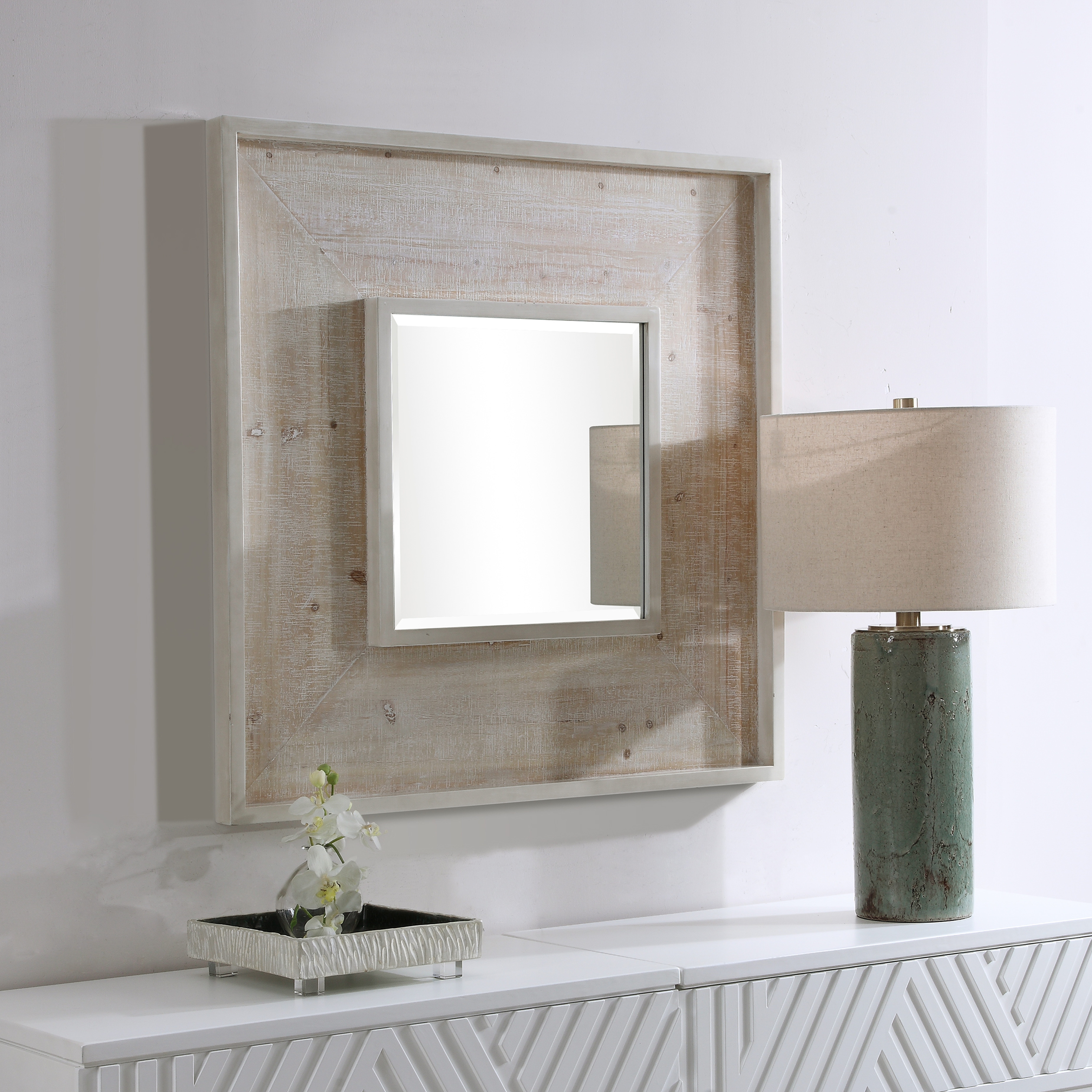 Alee Driftwood Square Mirror - Hudsonhill Foundry