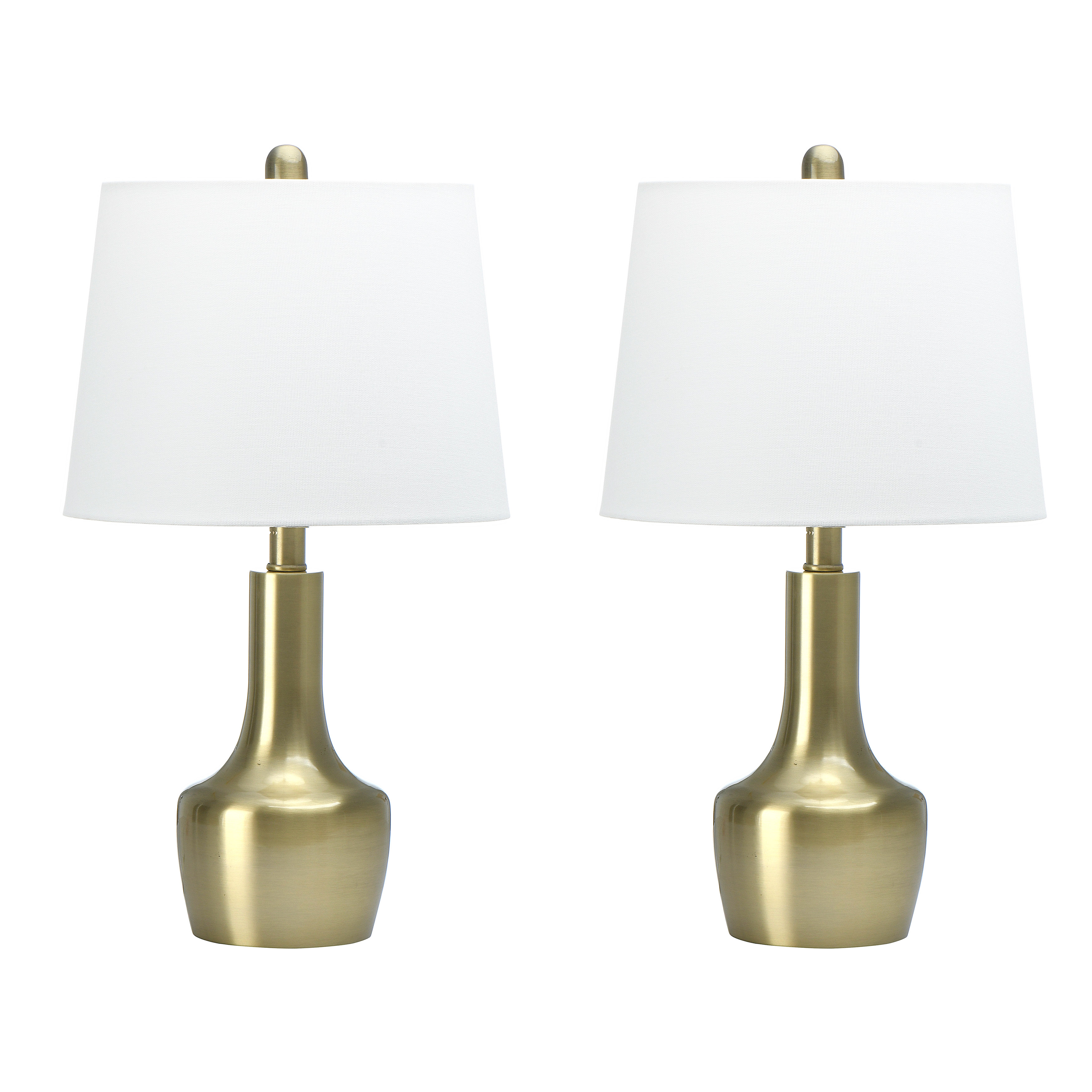 Urn Shaped Table Lamps, Brass, 22" Set of 2 - Nomad Home