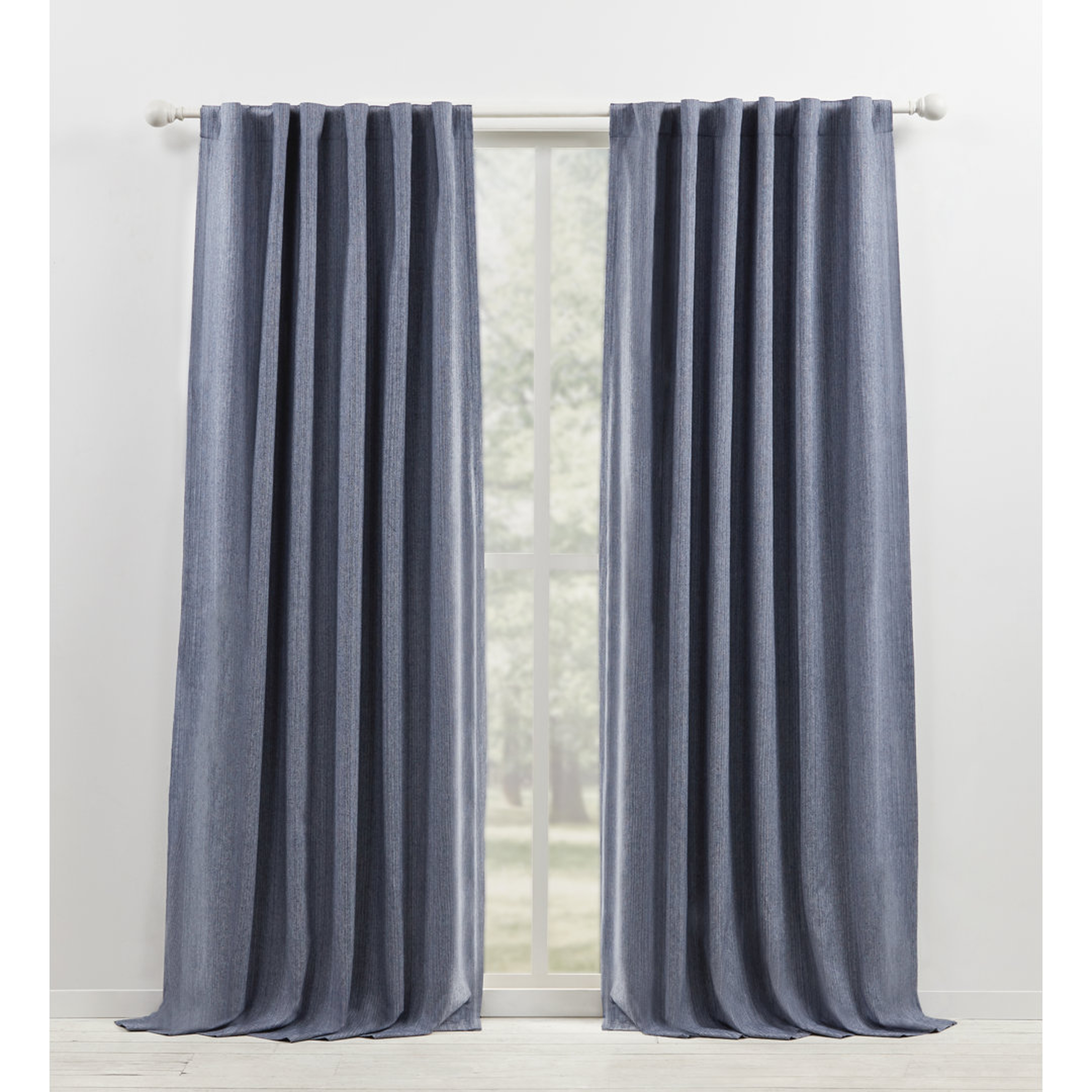 "Lauren Ralph Lauren Sallie Cotton Blend Blackout Thermal Rod Pocket Single Curtain Panel" - Perigold