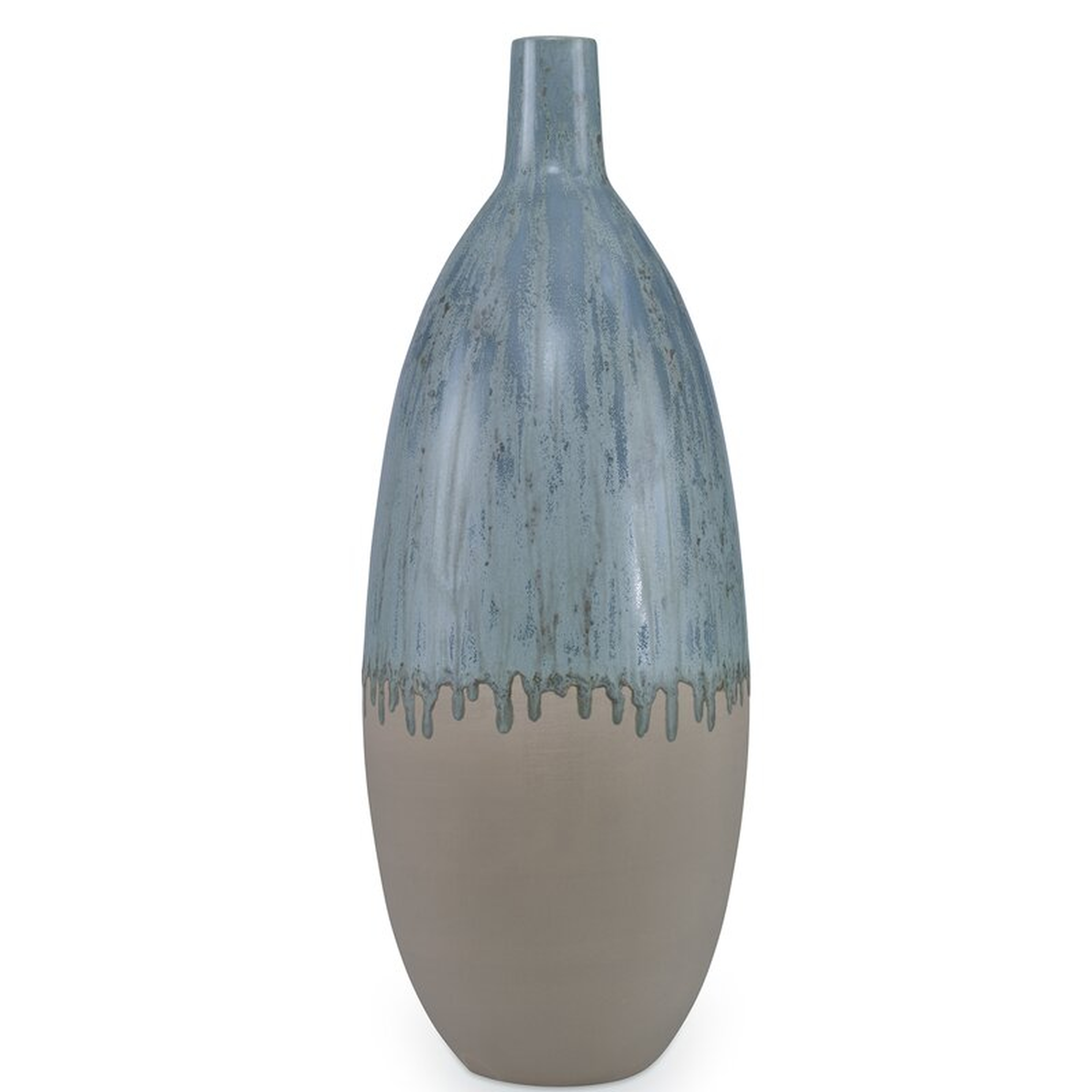 Kravet Meda Blue/Brown/Green 21.25"" Earthenware Table Vase - Perigold
