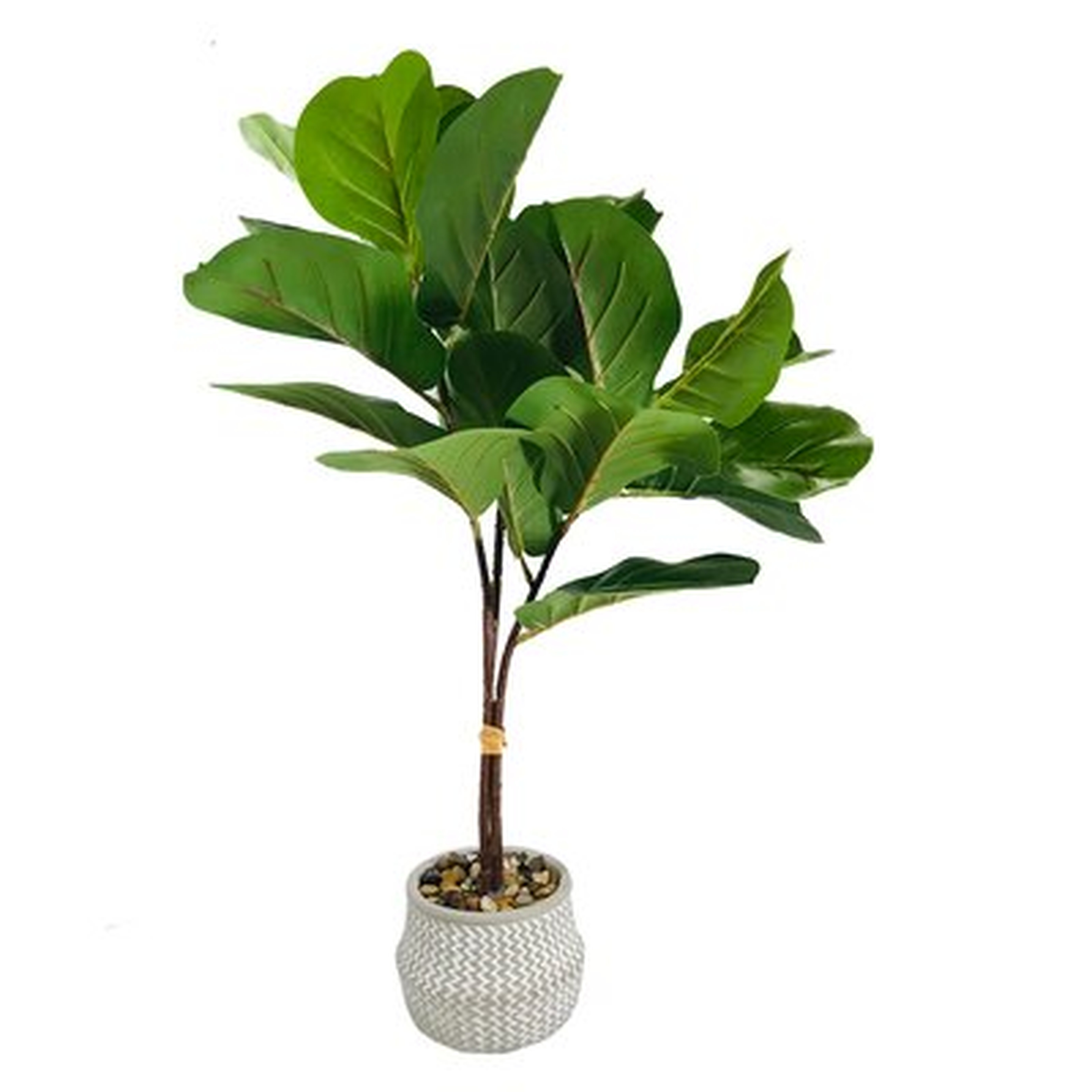 20.5" Artificial Fiddle leaf fig Plant in Pot - Wayfair