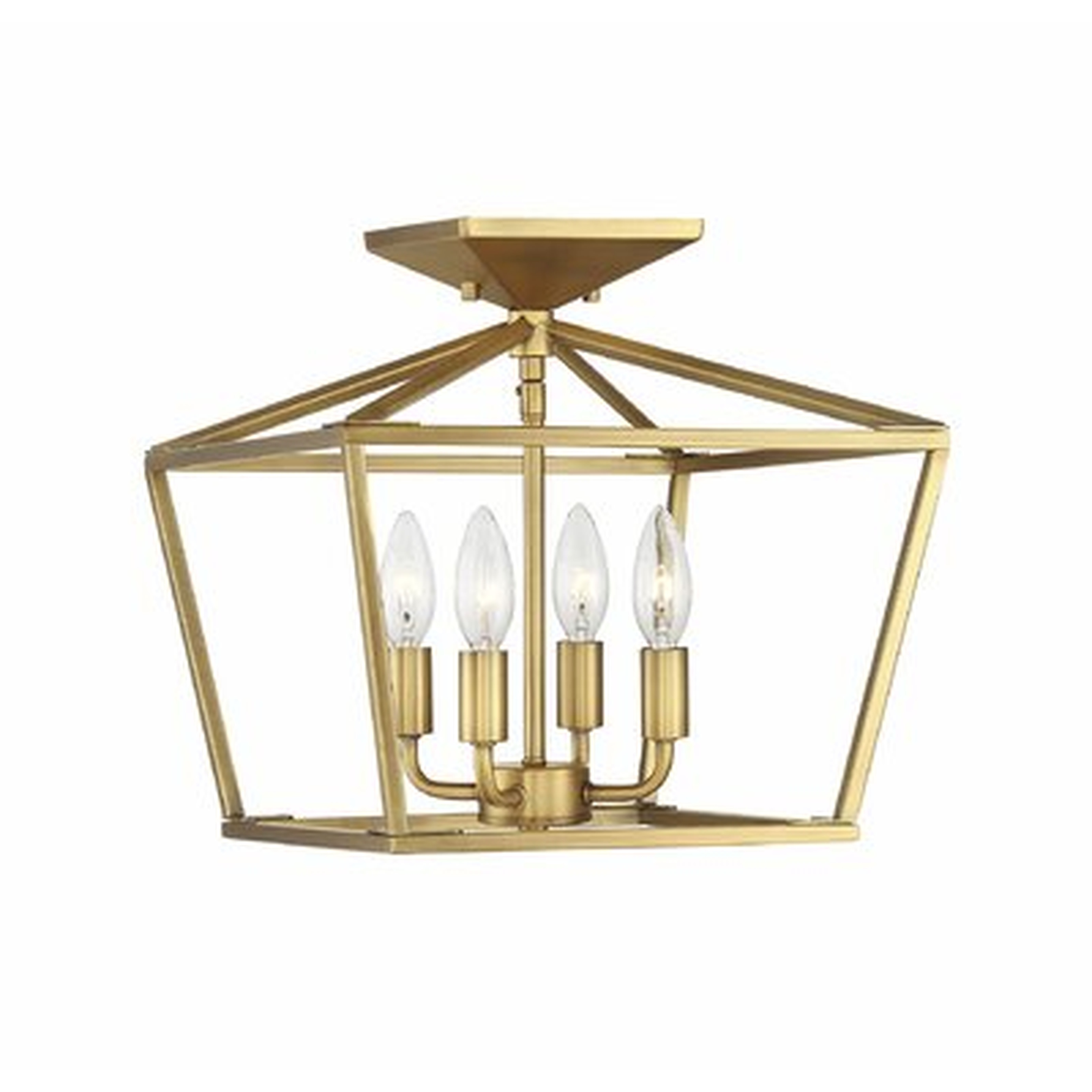 Devries 4 - Light 13" Semi Flush Mount - Wayfair