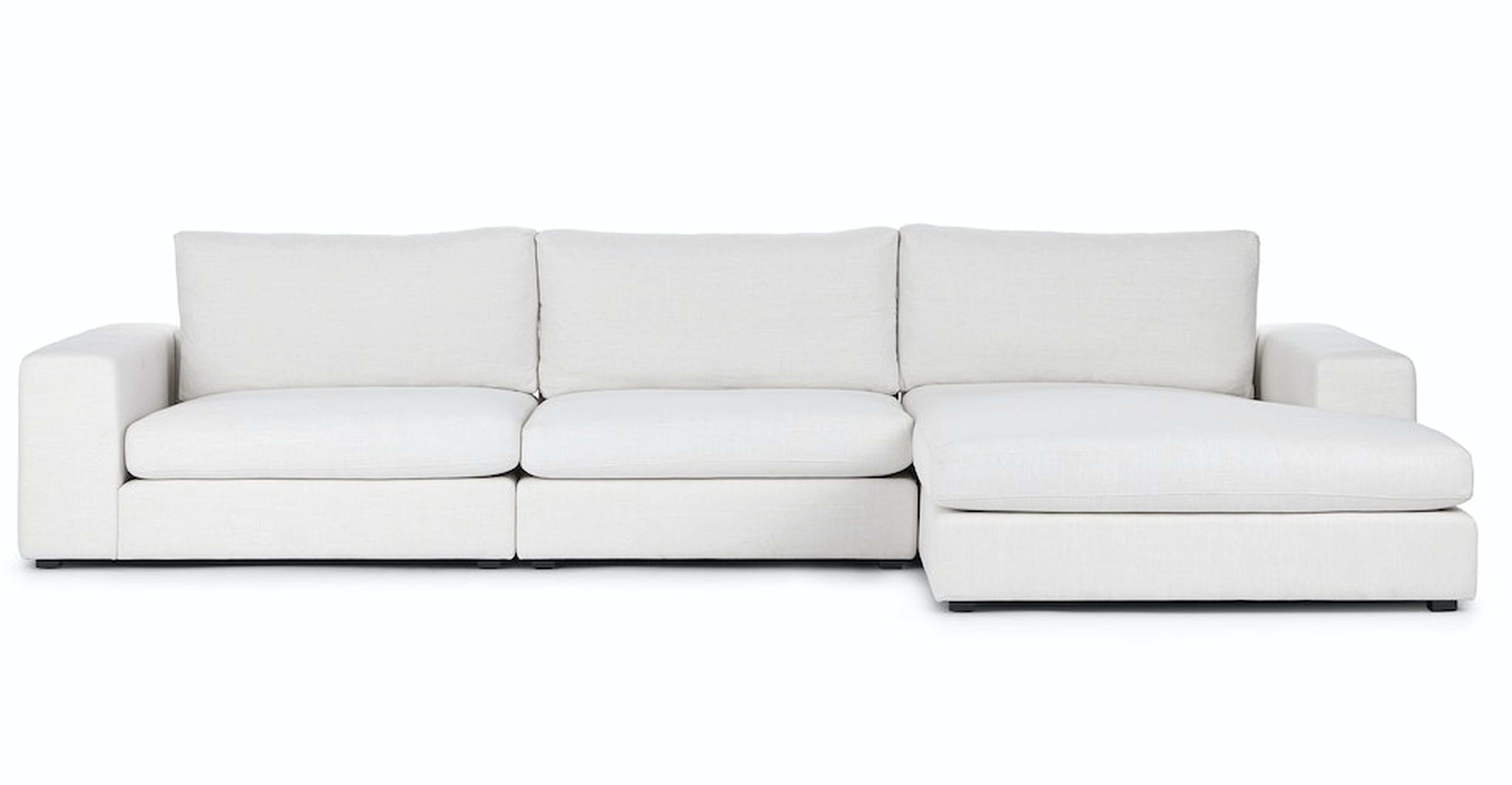 Beta 137.5" Right Modular Chaise Sectional - Quartz White - Article