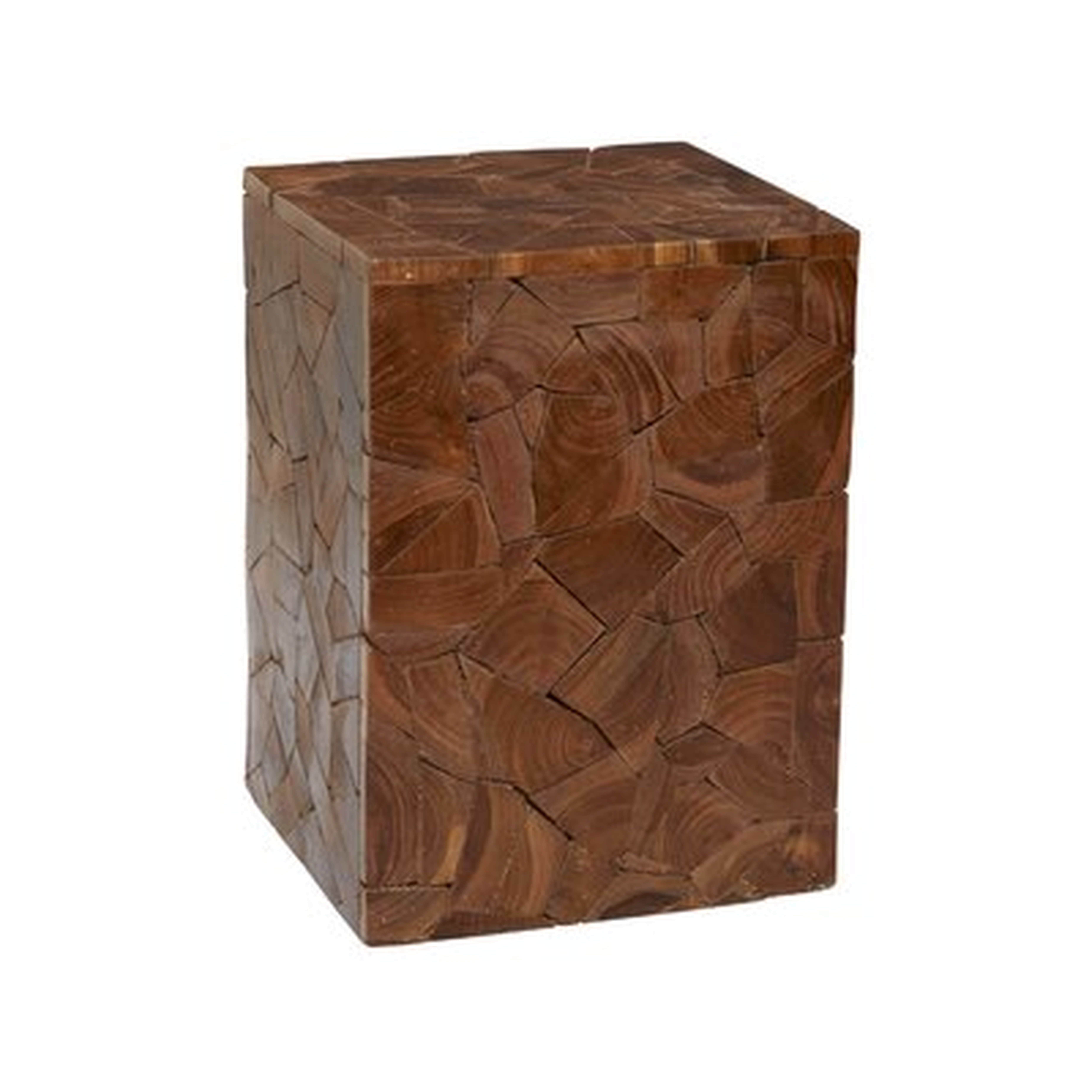 Llewellyn Solid Wood Block End Table - Wayfair