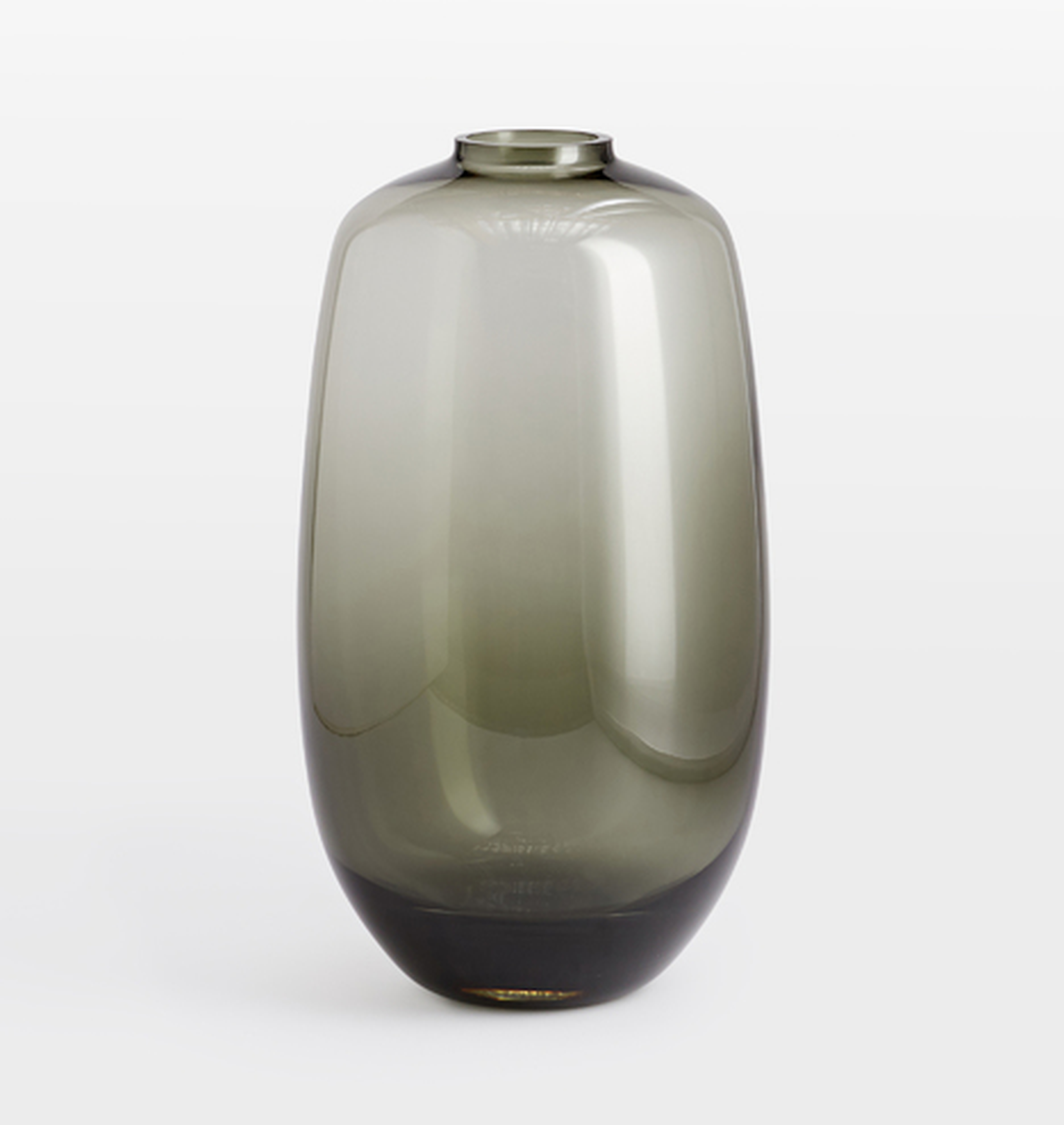 Audrey Tall Oval Smoke Glass Vase - Rejuvenation