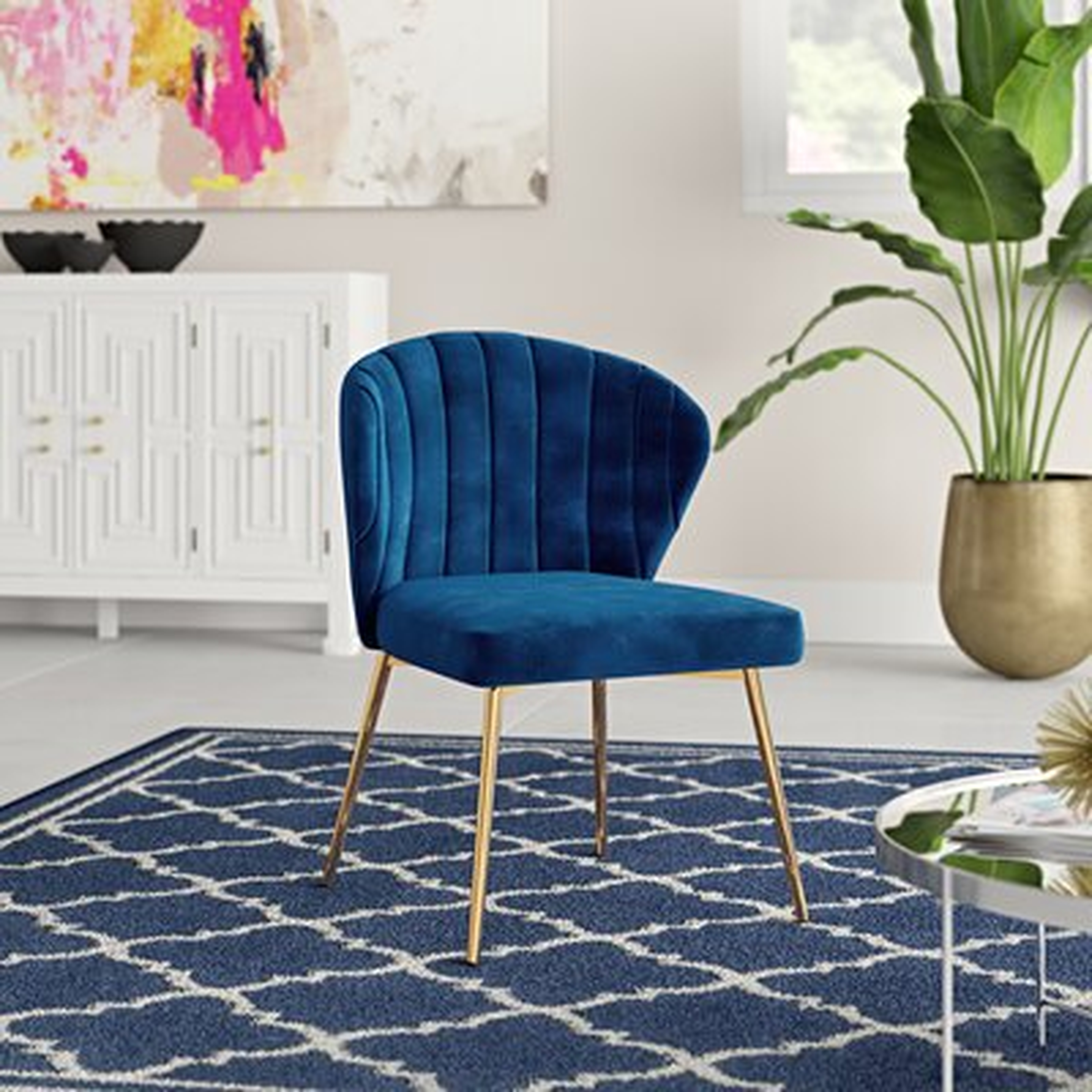 Daulton 20'' Wide Velvet Side Chair - Wayfair