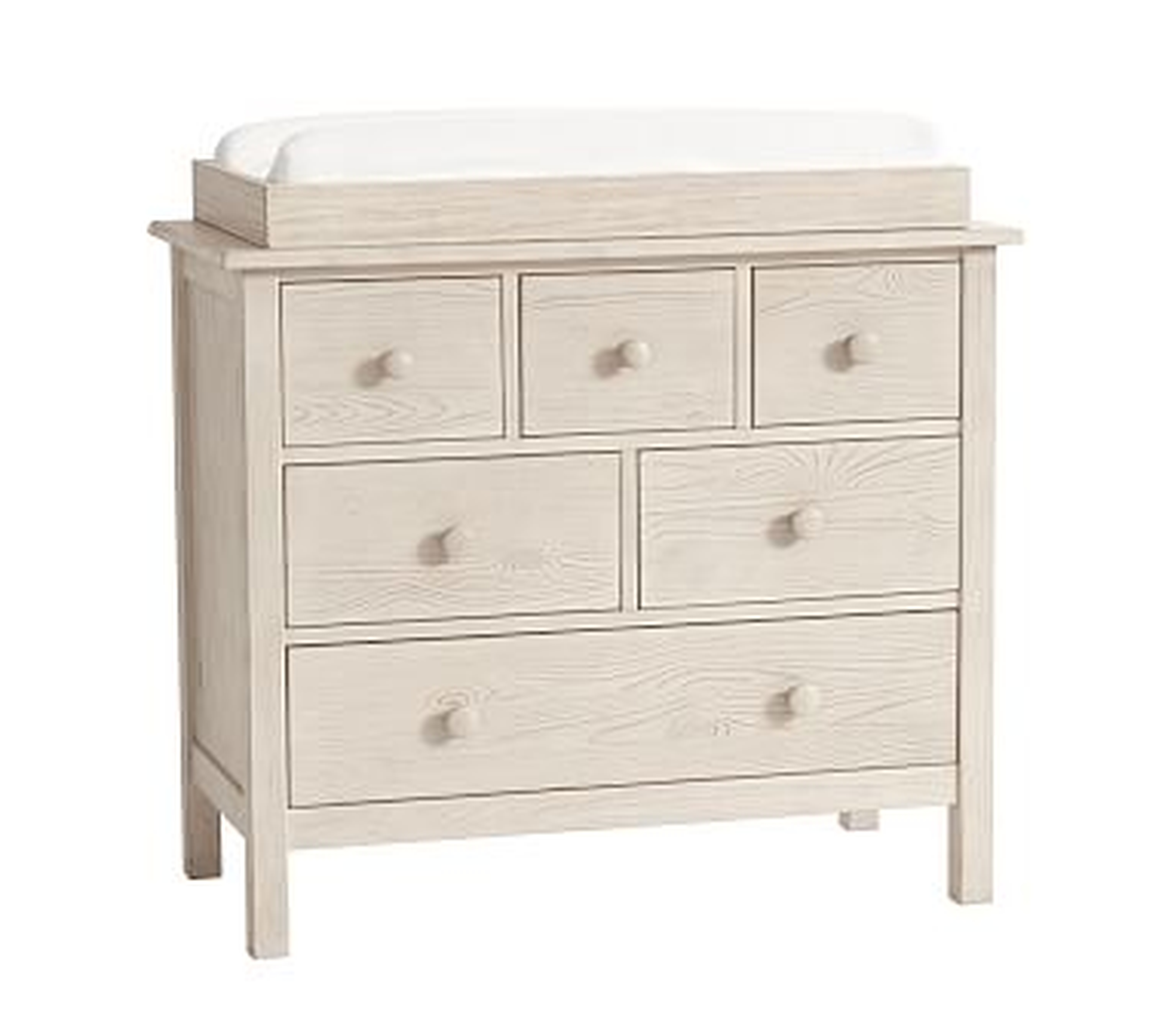 Kendall Nursery Dresser & Topper Set, Weathered White, In-Home Delivery - Pottery Barn Kids
