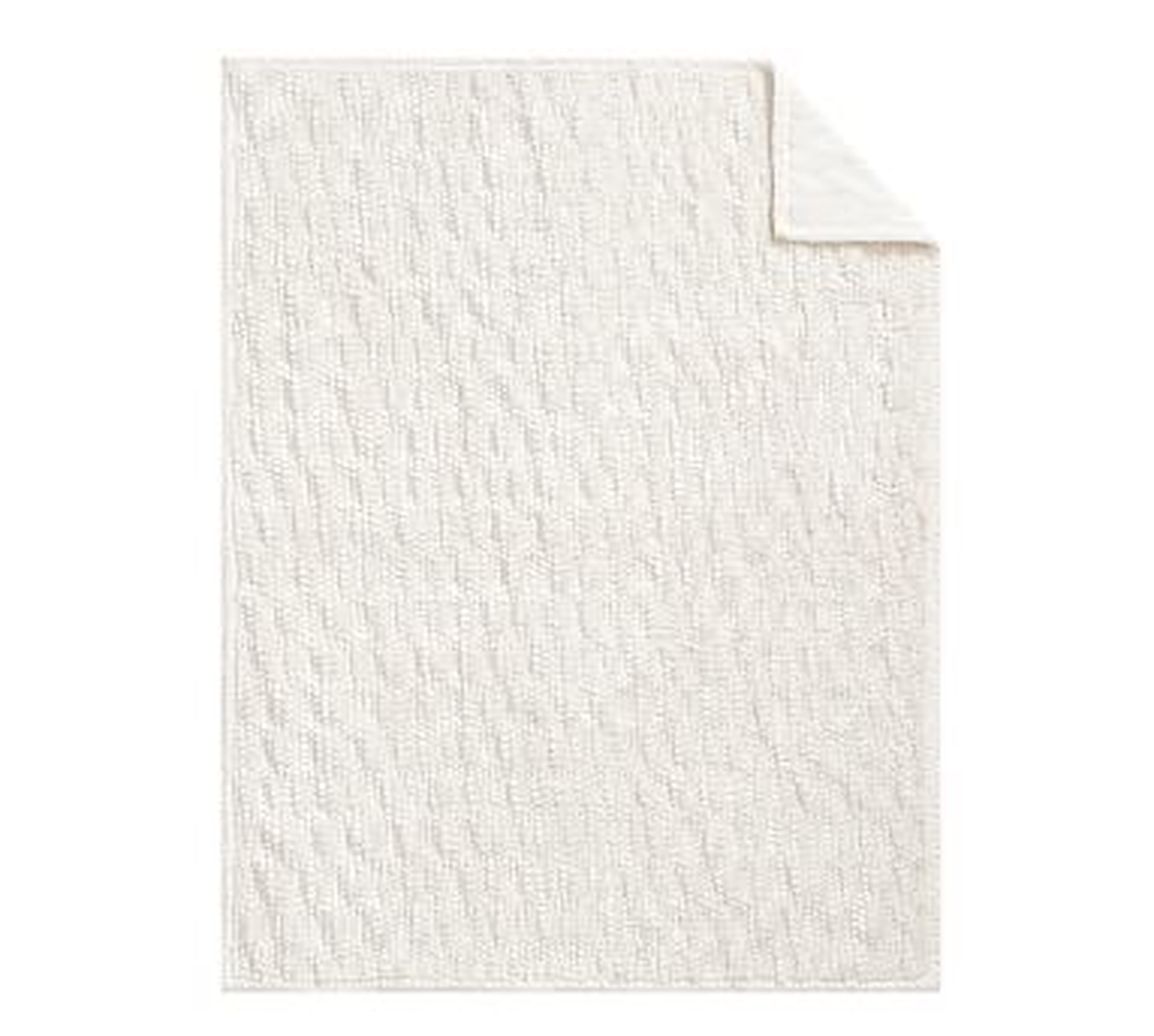 Faux Fur Throws, 50 x 60", Ivory Honeycomb - Pottery Barn