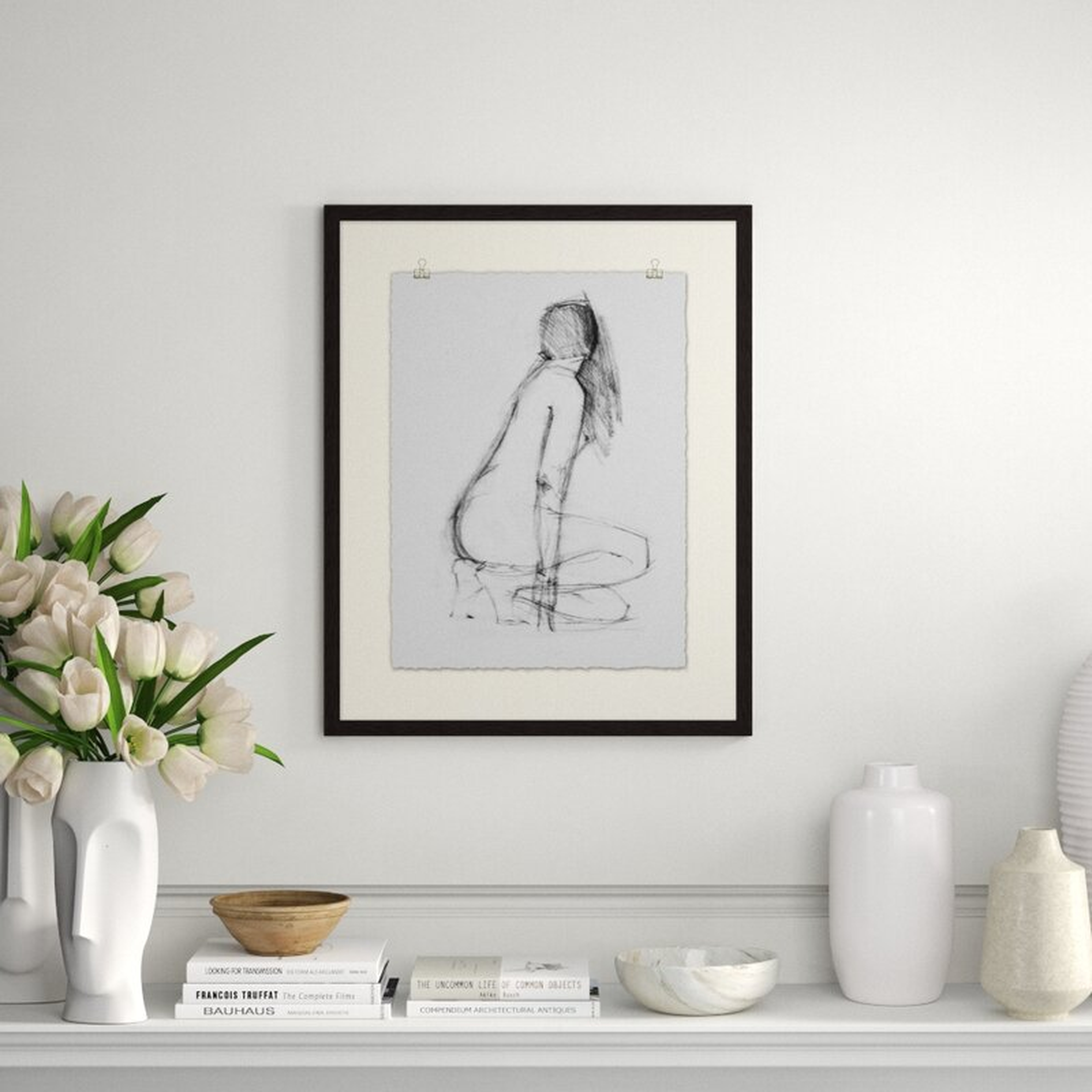 Lillian August Figure Study 2' Framed Print on Glass - Perigold