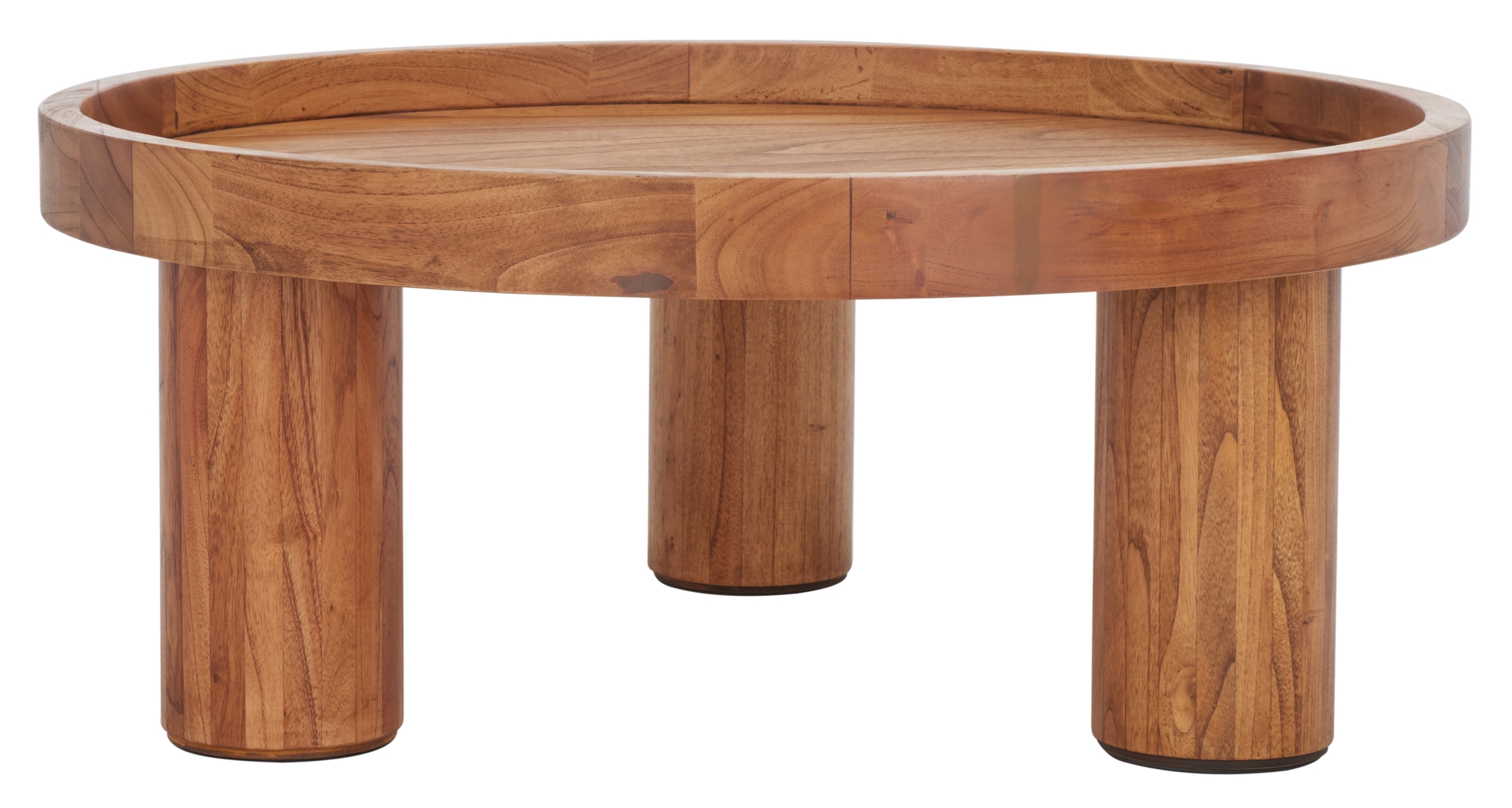 Meek 3 Leg Round Coffee Table - Natural - Safavieh - Safavieh