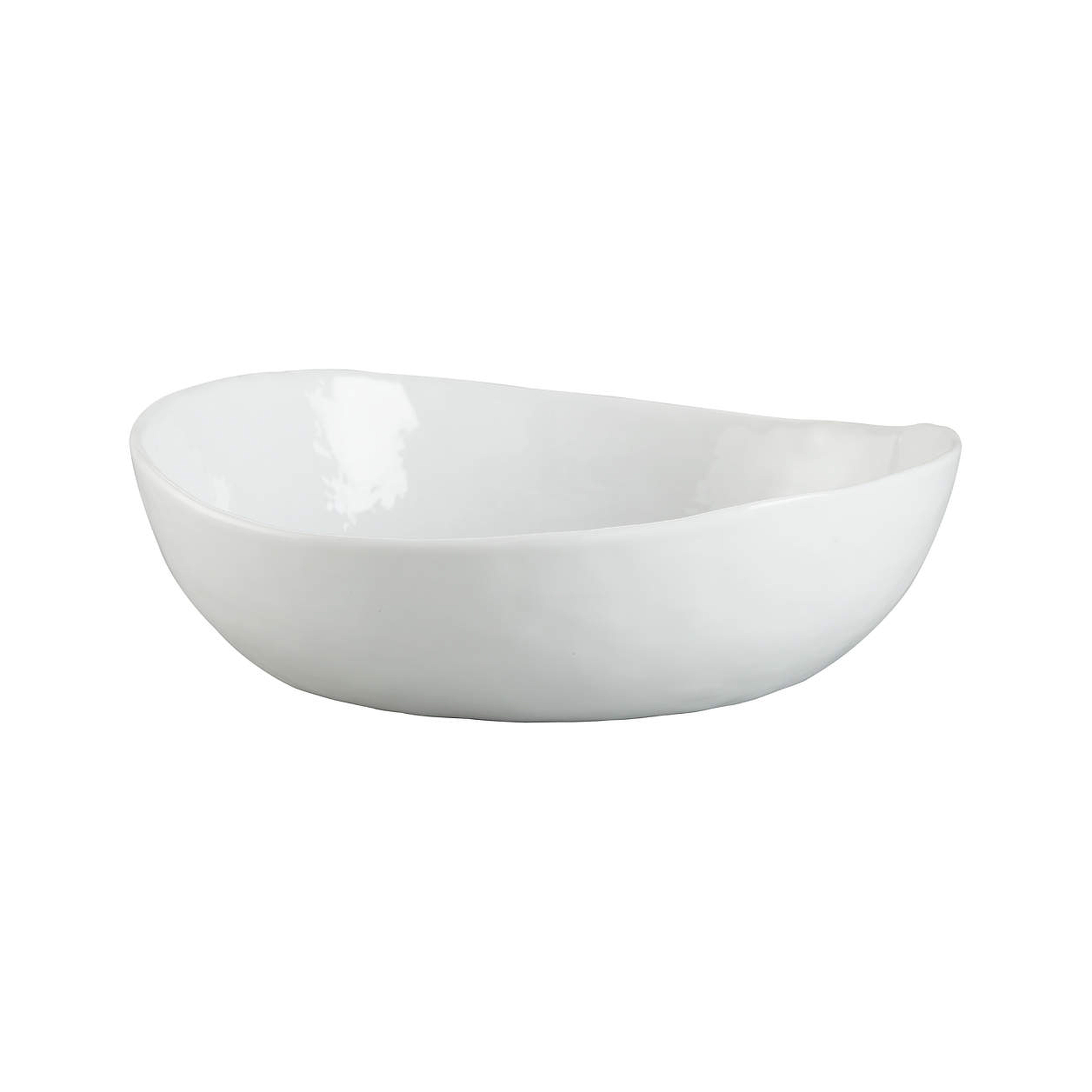 Mercer White Porcelain Low Bowl - Crate and Barrel