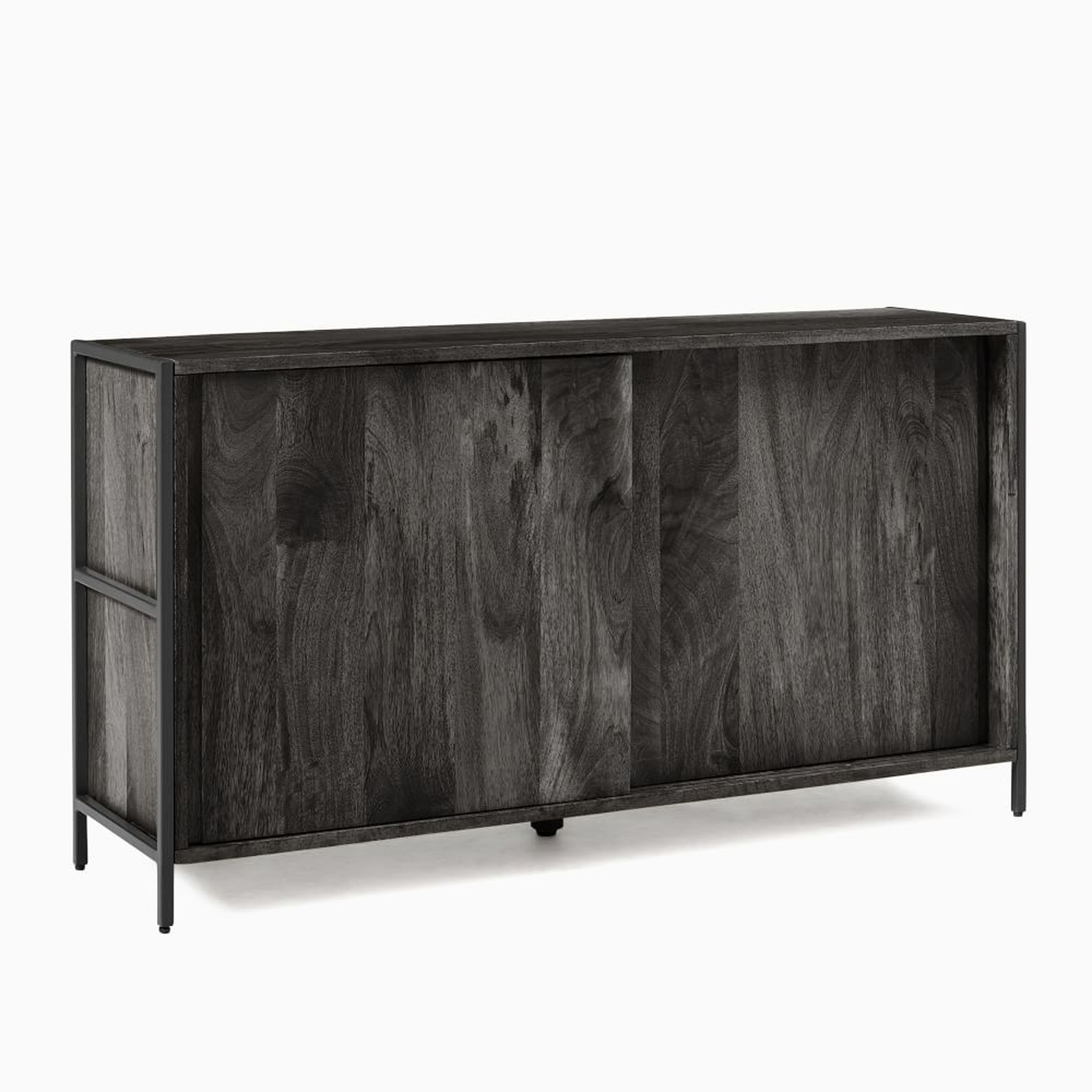We Industrial Storage Collection Black Industrial Shallow Media - West Elm