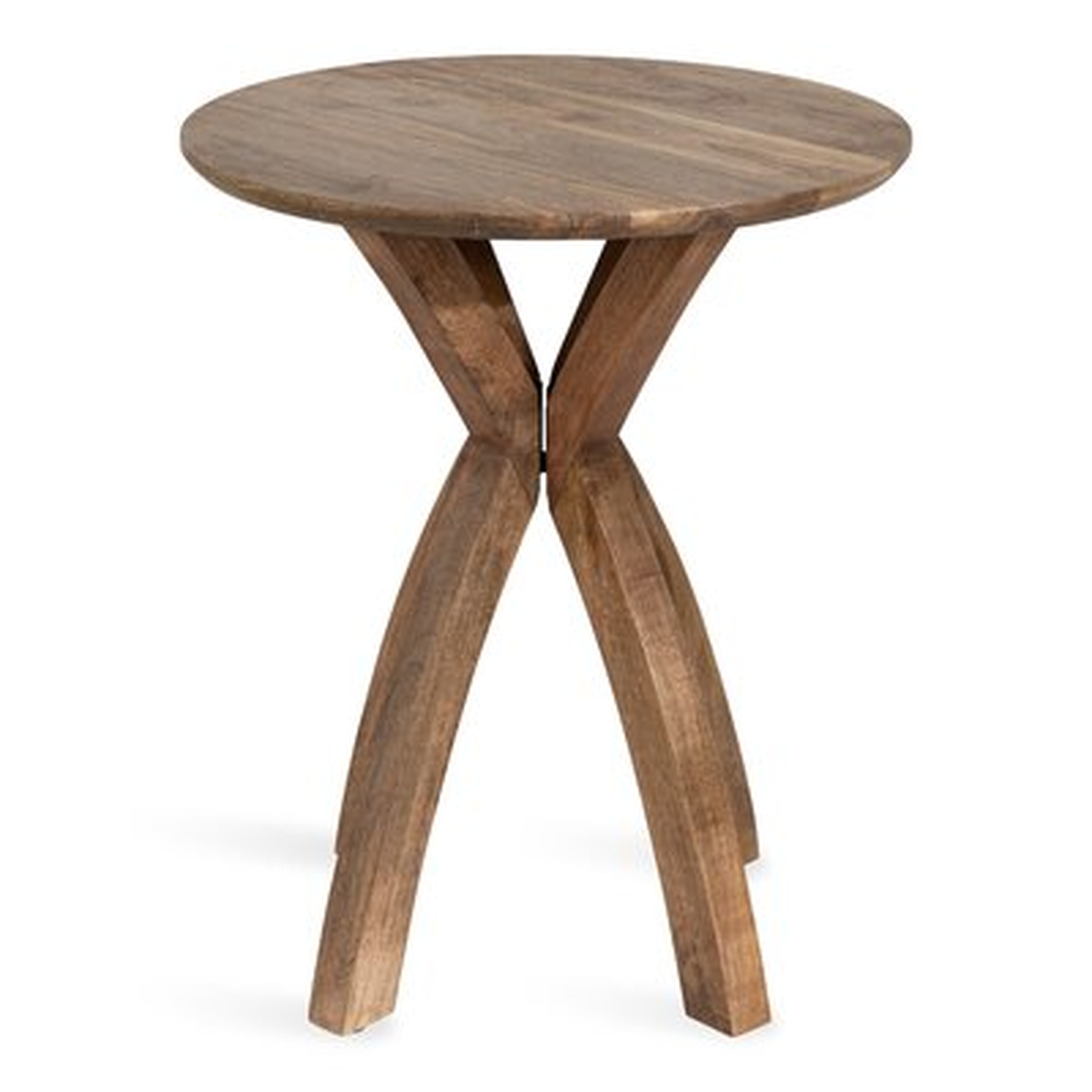 Round Wood Side Table 20X20x25 Walnut Brown - Wayfair