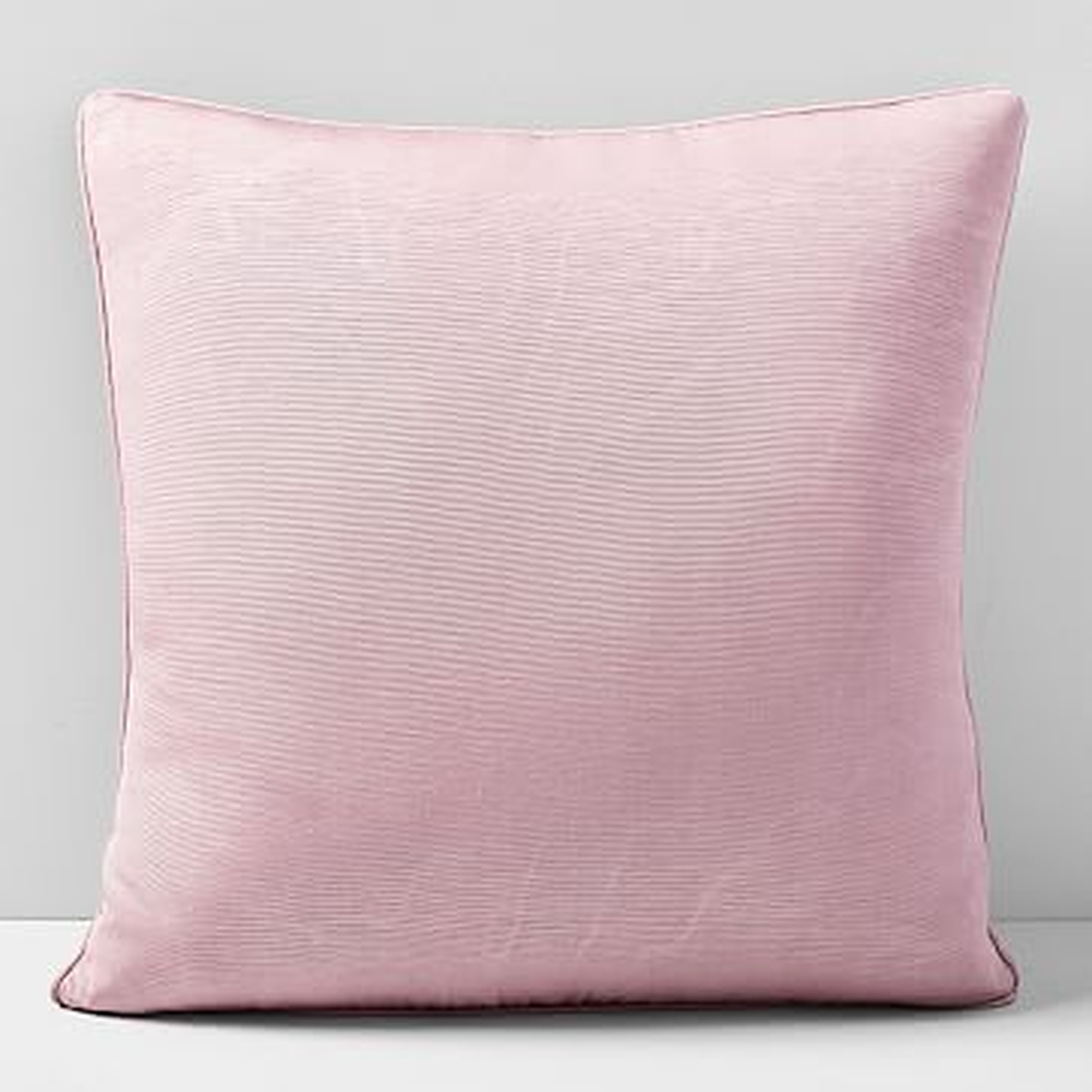 Faux Silk Moire Pillow Cover, 18"x18", Pink Stone - West Elm