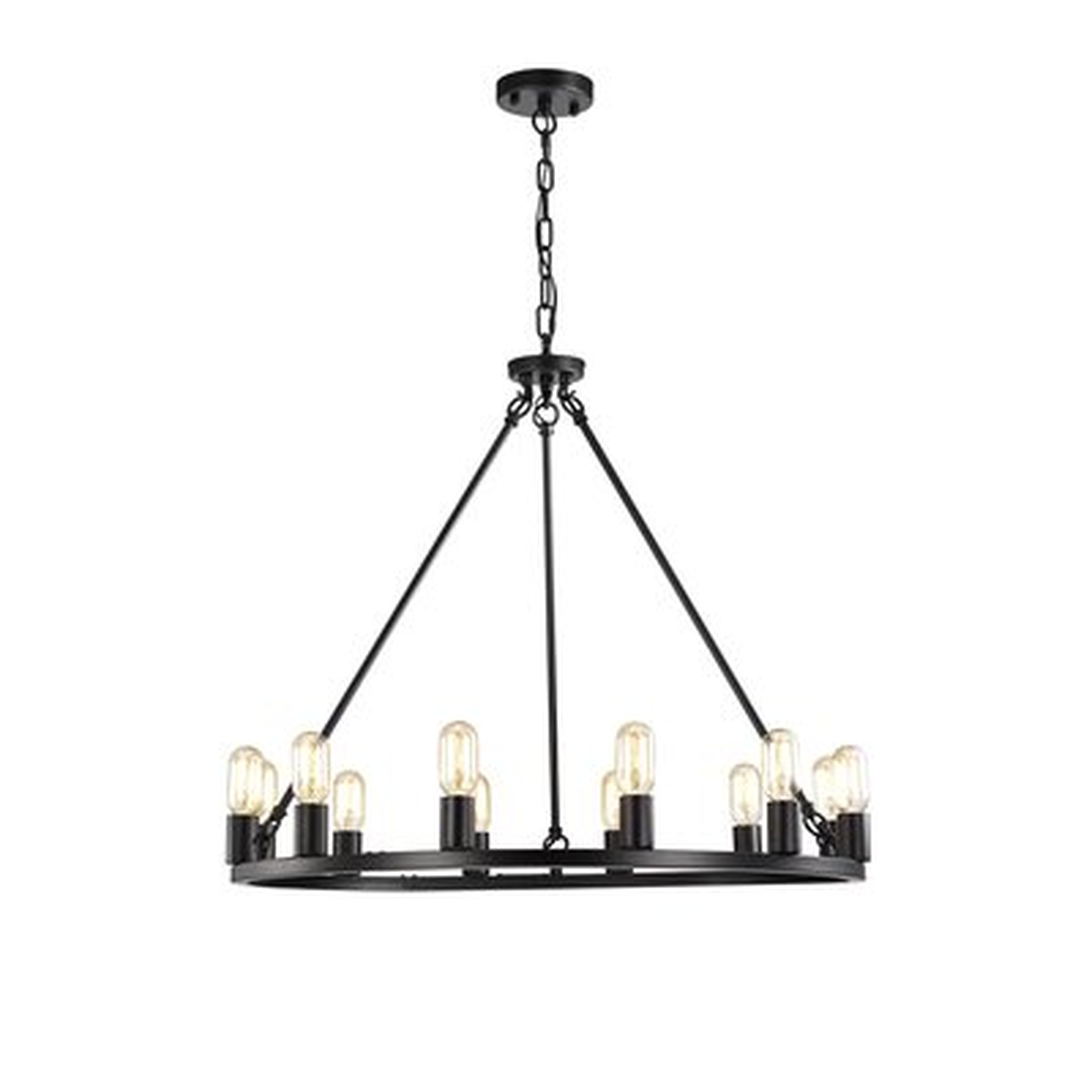Gervydas 12 - Light Unique Wagon Wheel Chandelier - Wayfair