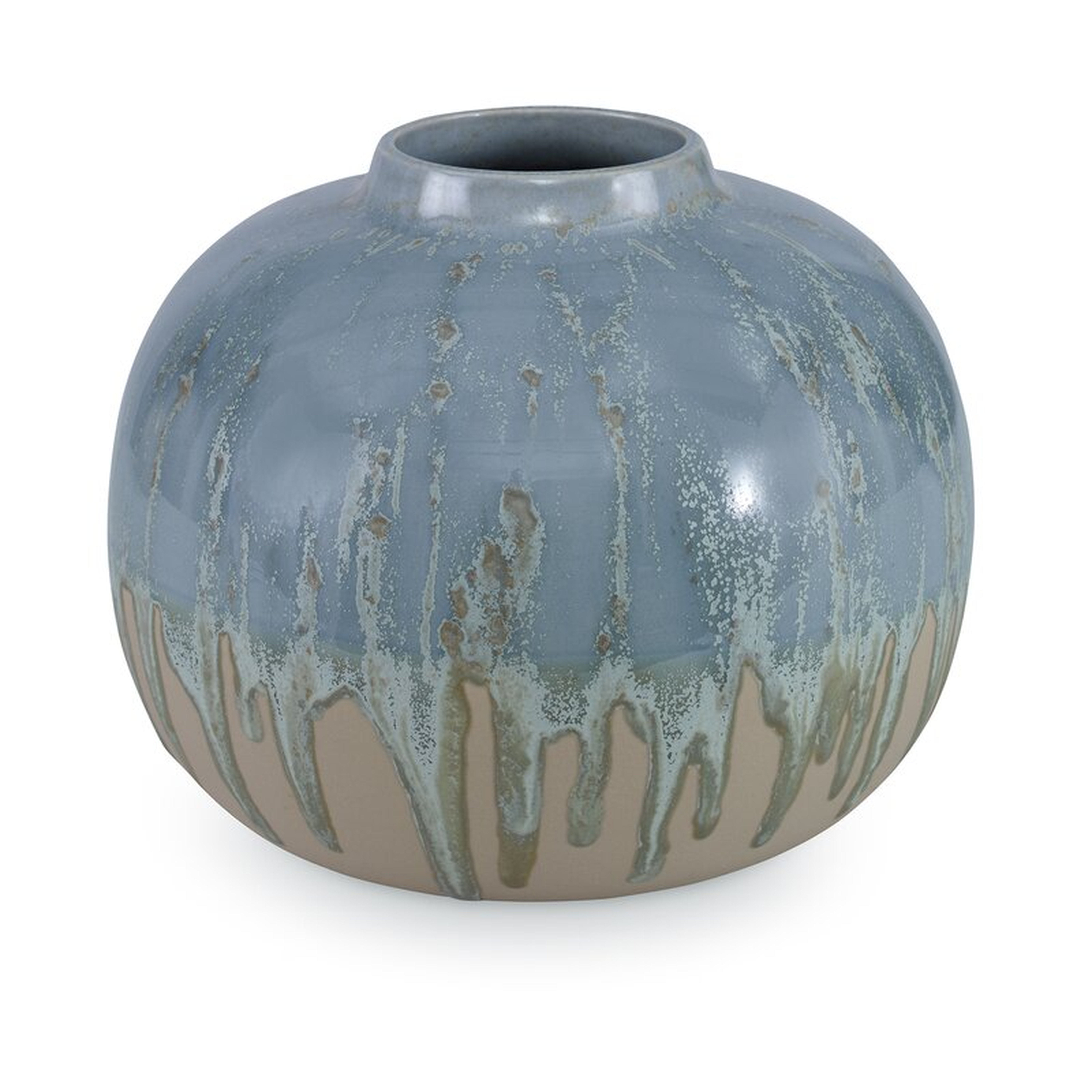 Kravet Meda Gray/Olive Haze/Green 6.5"" Ceramic Table Vase - Perigold