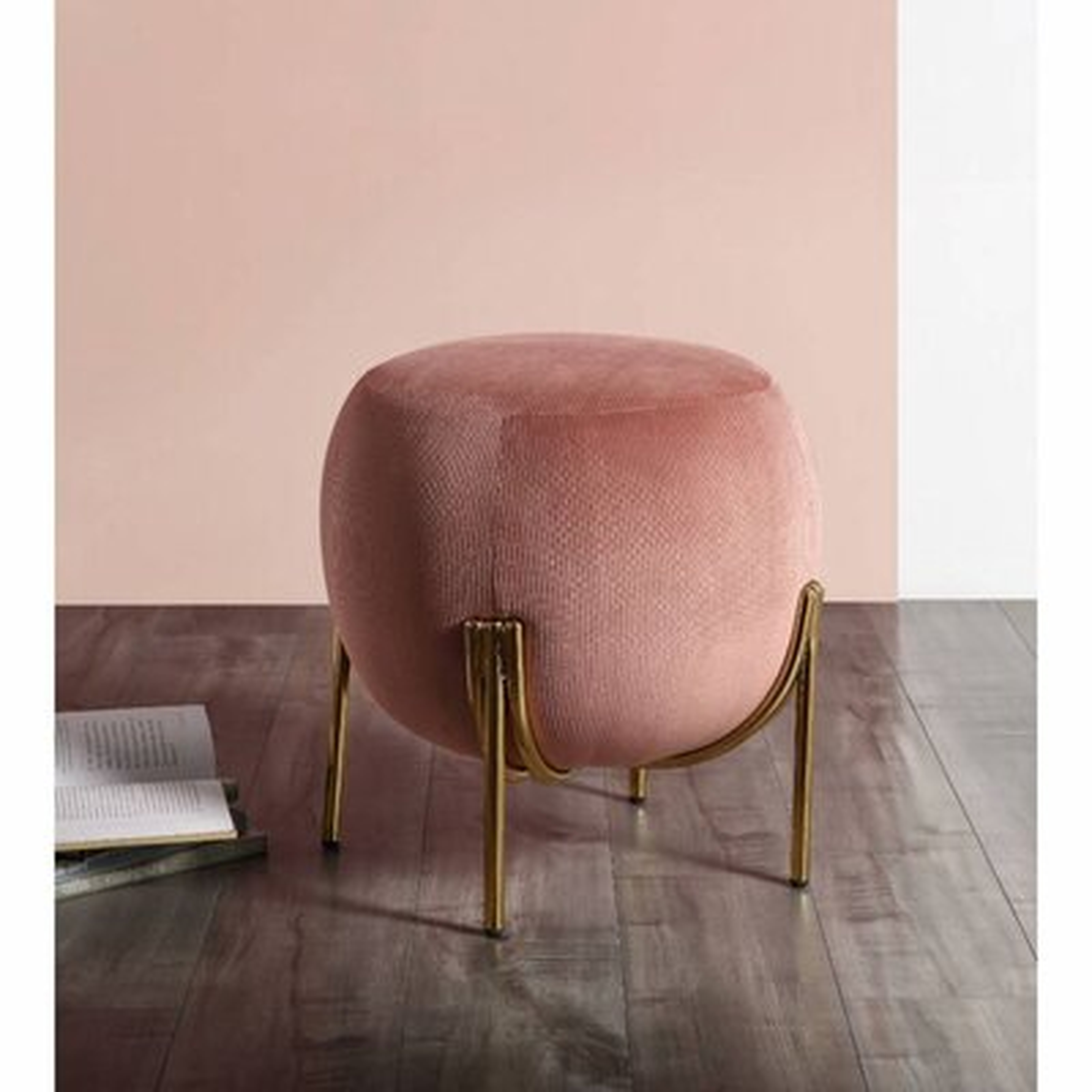 Ottoman, Dusty Rose Corduroy - Wayfair