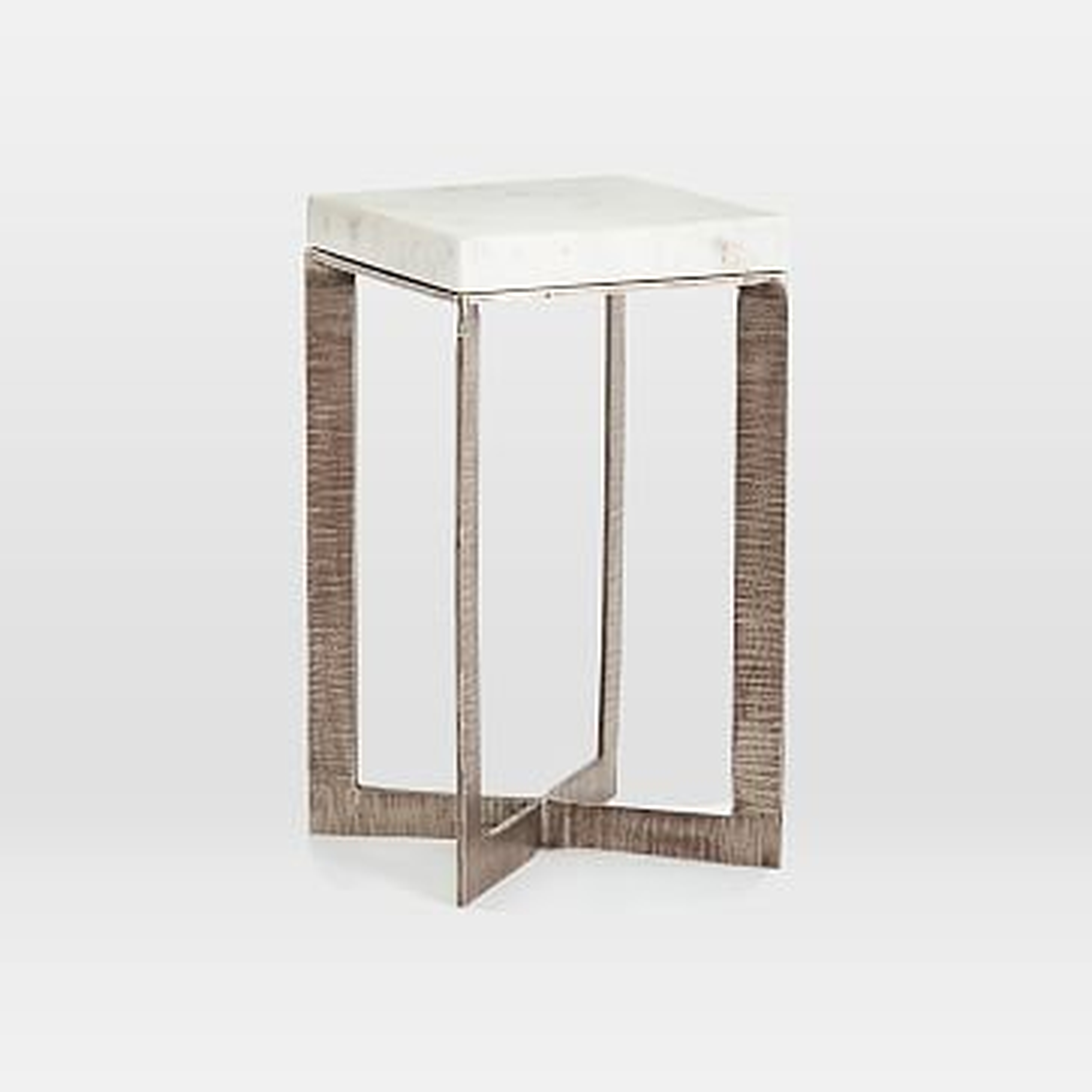 Marble-Topped Crossbase Side Table - West Elm