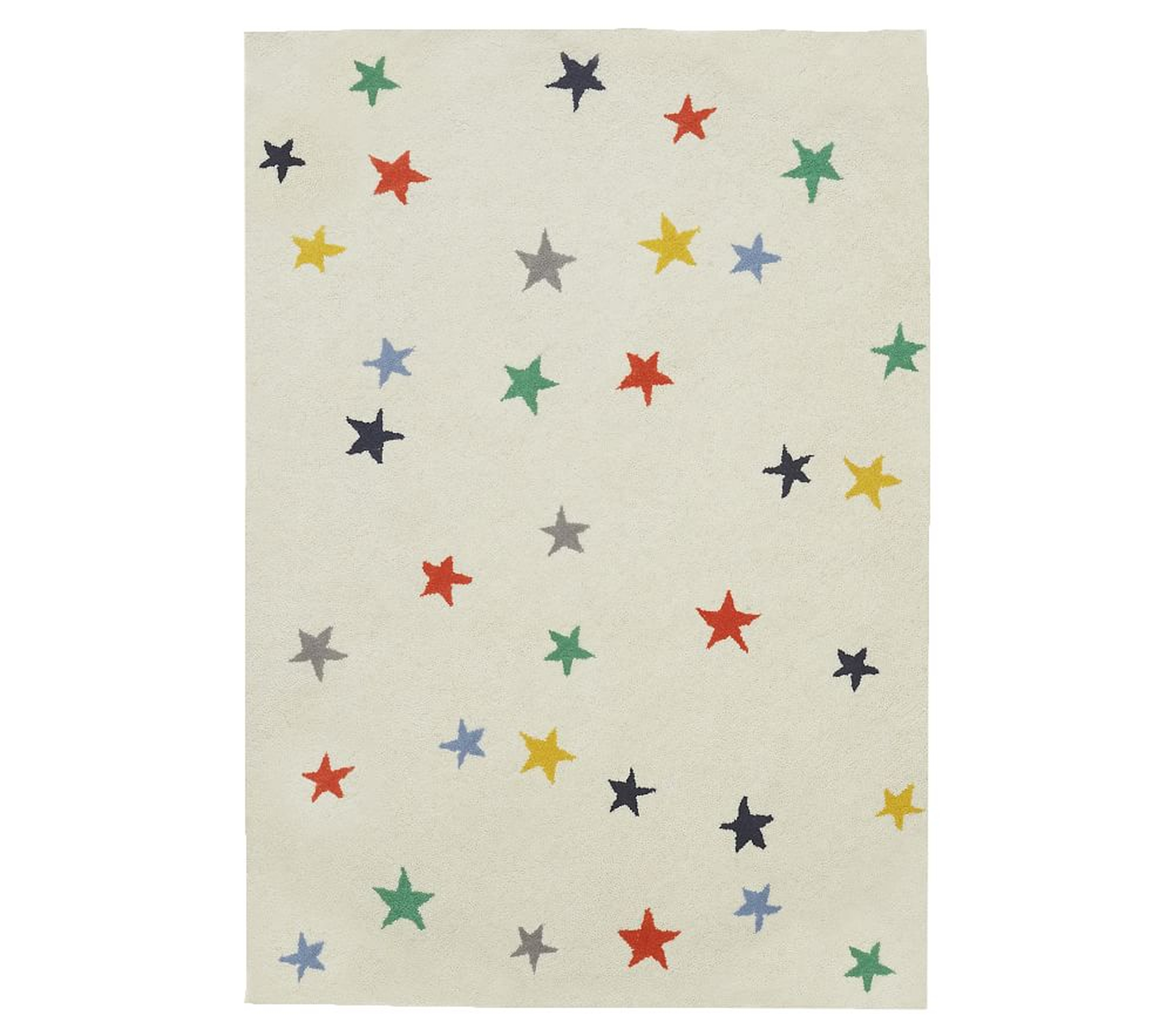 Custom Starry Skies Rug, 6x9, Ivory/rainbow Multi - Pottery Barn Kids