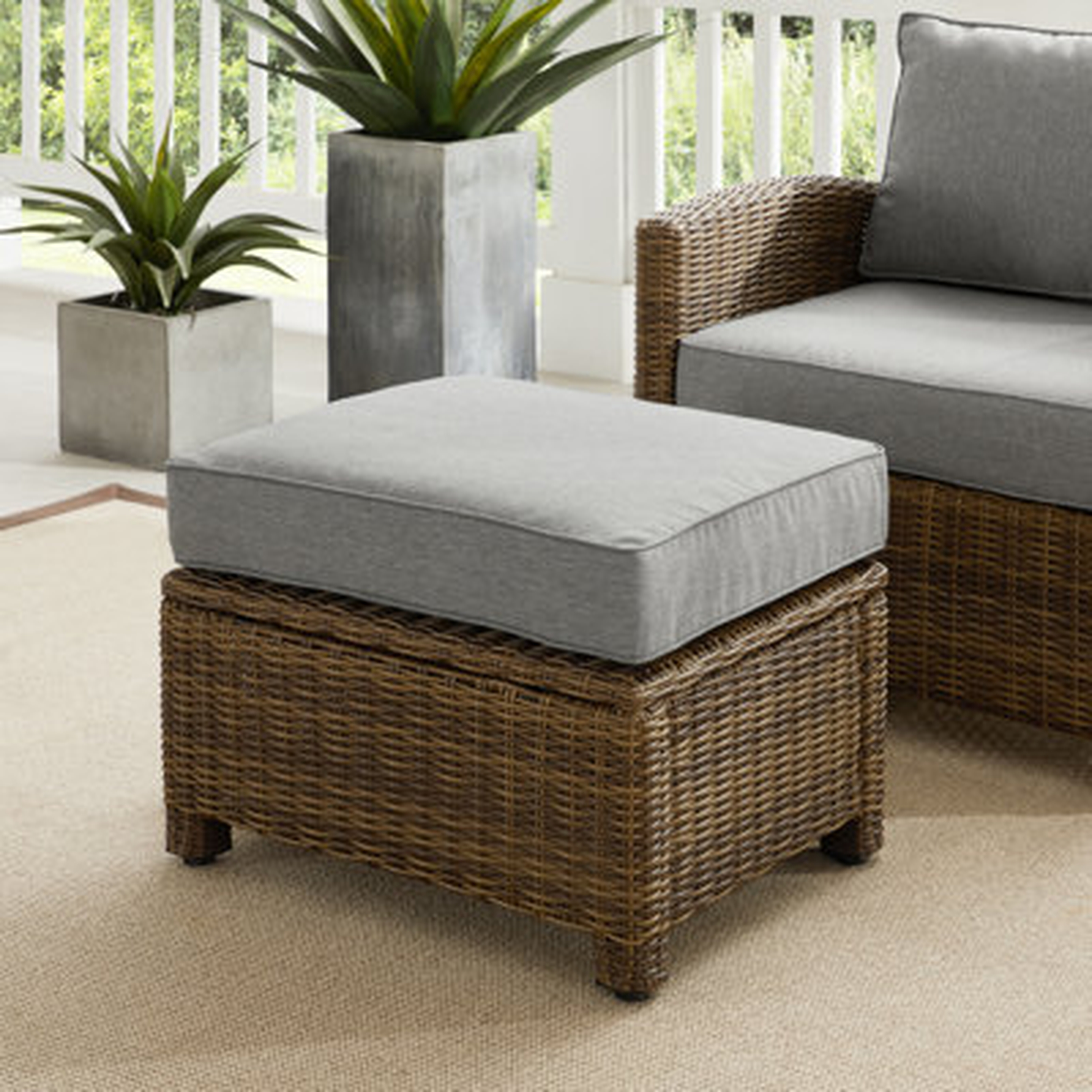 Bradenton Outdoor Wicker Ottoman - Wayfair