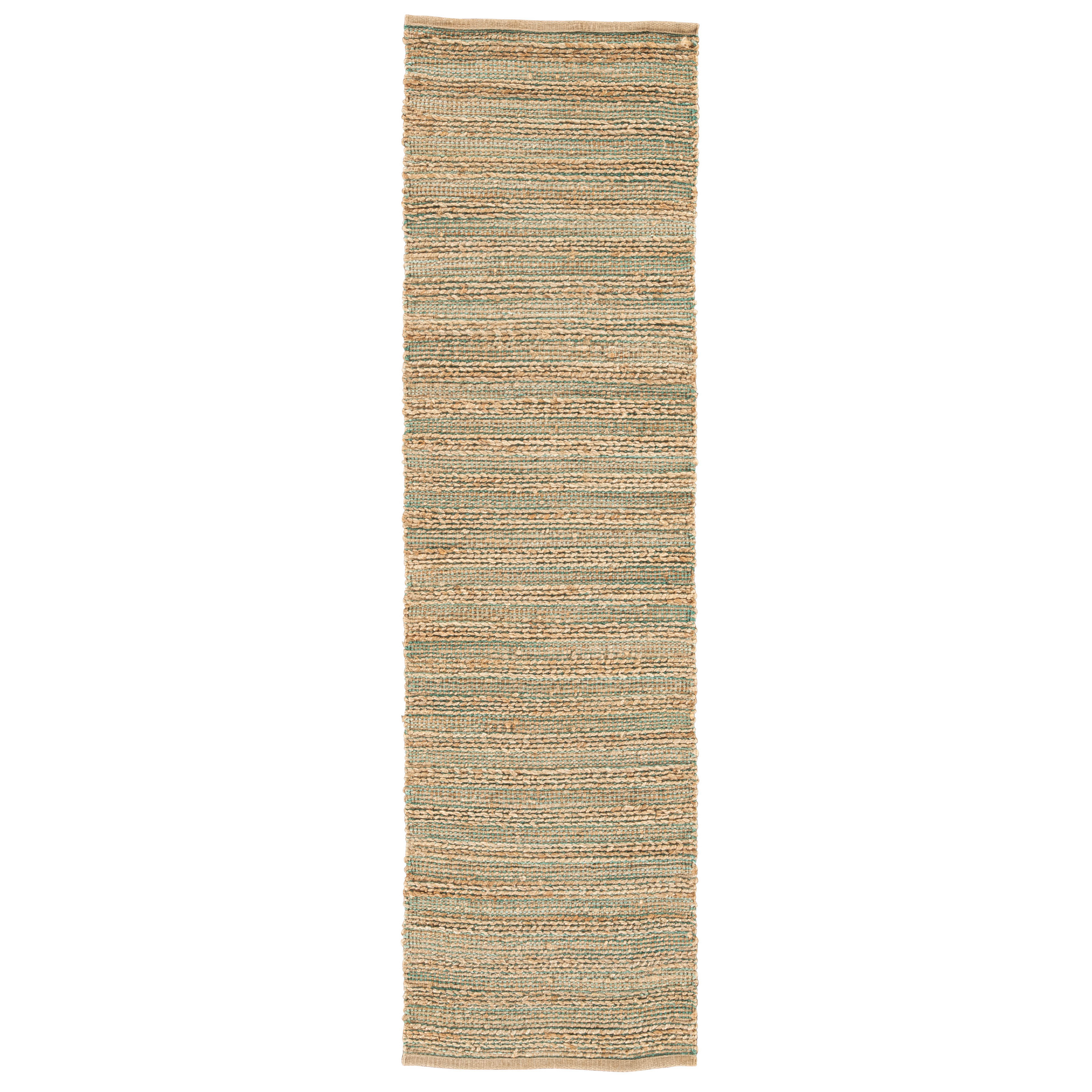 Canterbury Natural Solid Tan/ Green Runner Rug (2'6" X 9') - Jaipur Living